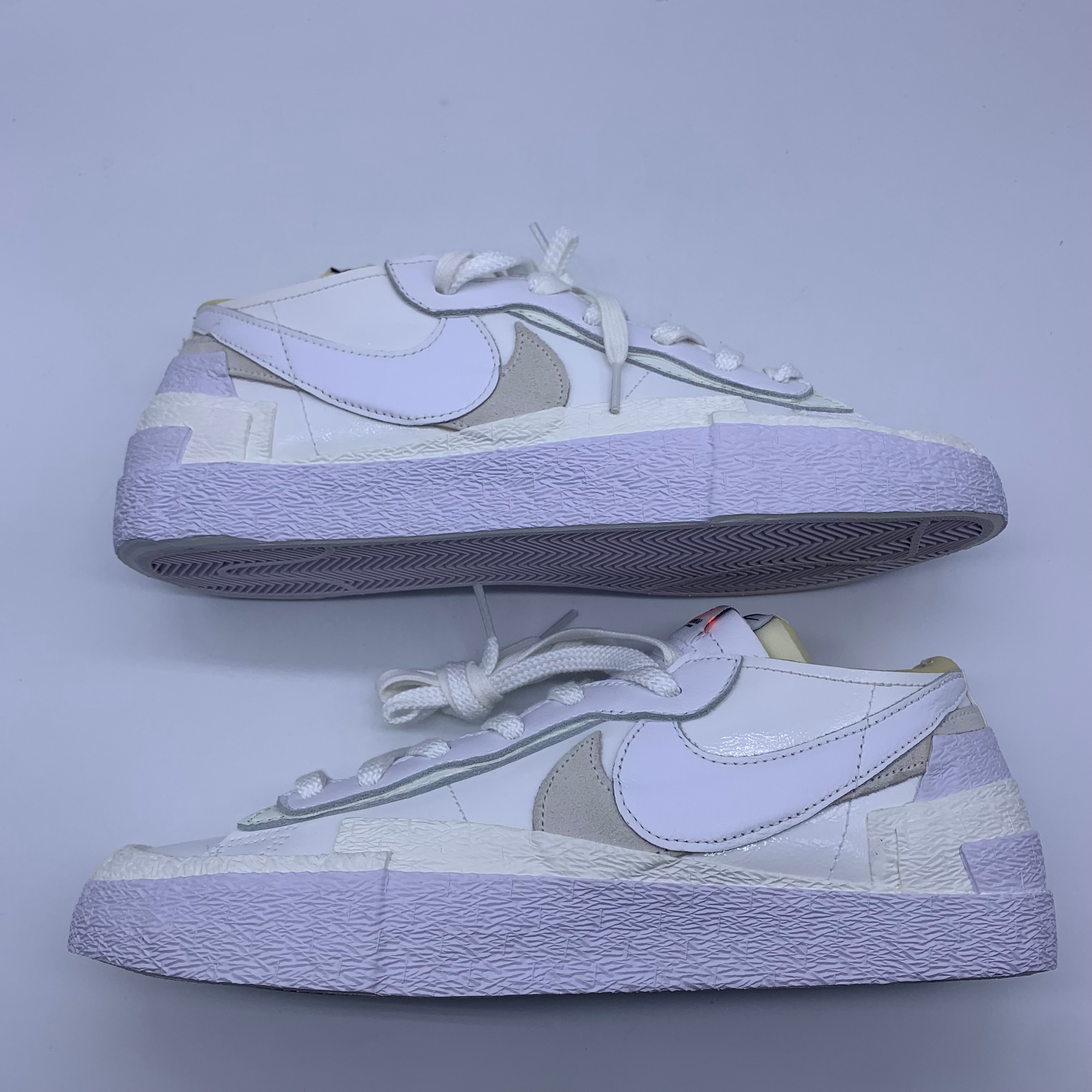 sacai × Nike Blazer Low "White Patent Leather"