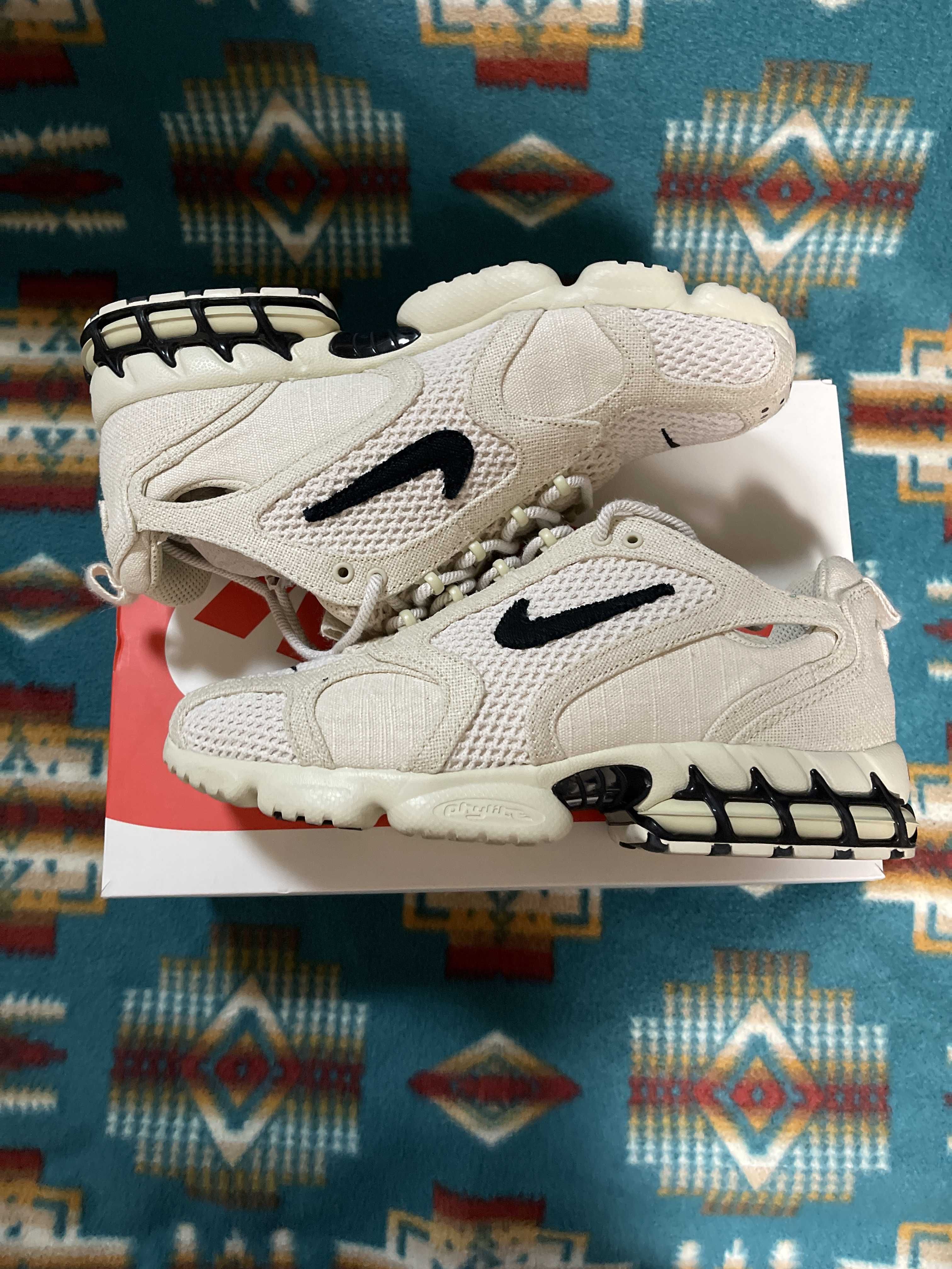 Stussy × Nike Air Zoom Spiridon CG 2 "Fossil/Black"