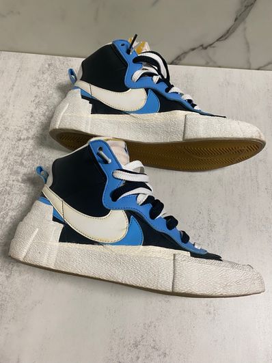 sacai × NIKE BLAZER MID "BLACK / BLUE"