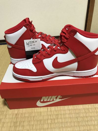 Nike Dunk High "Championship White and Red"
