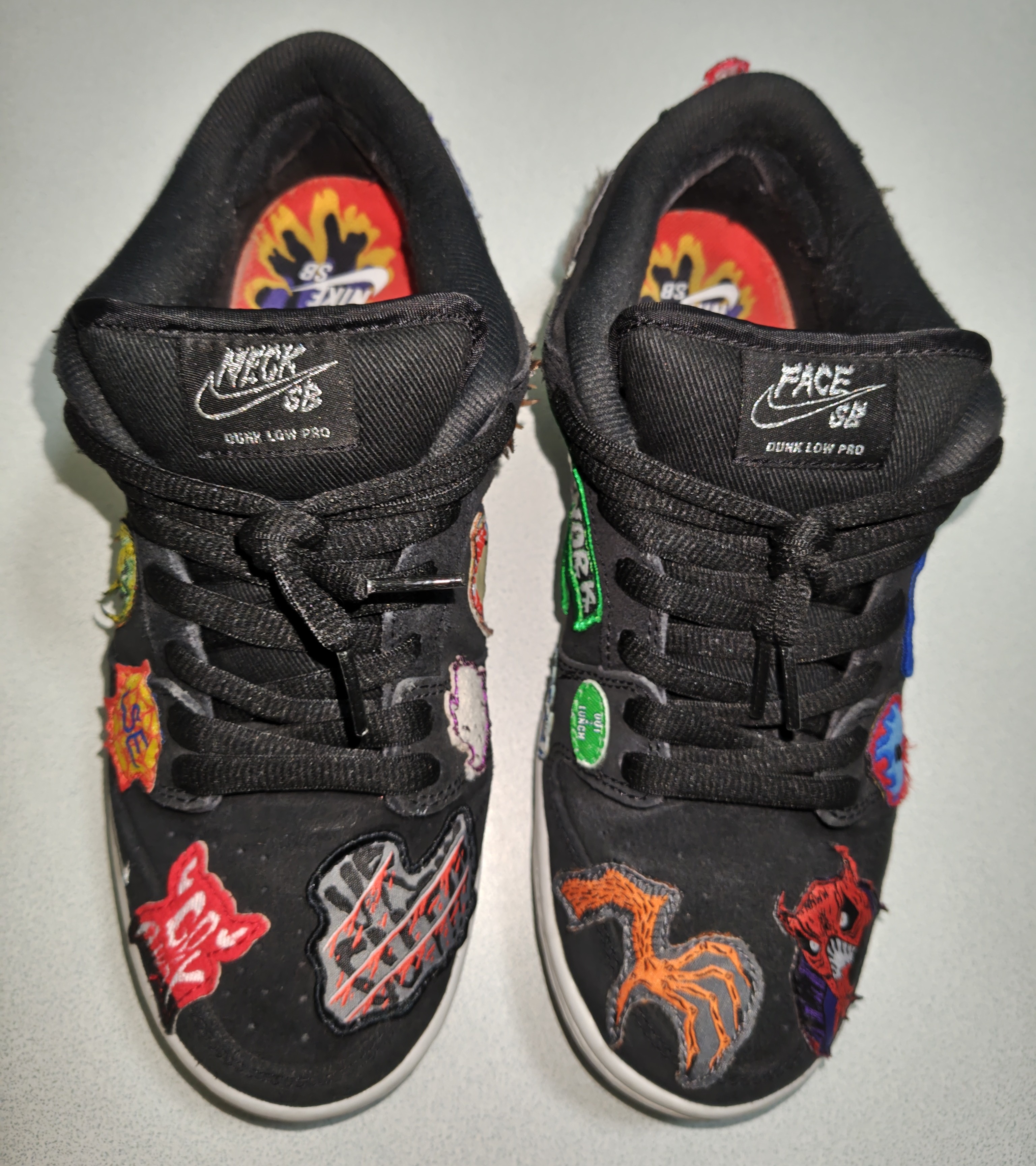 Neck face × Nike SB Dunk Low "Black/White/Multi Color"
