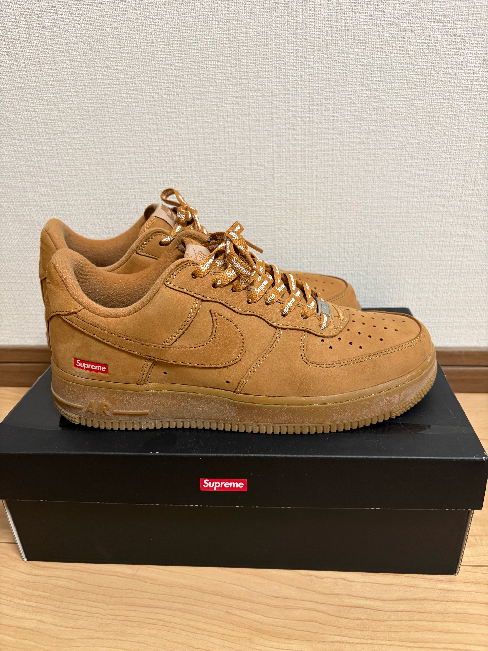 Supreme × Nike Air Force 1 Low "Flax/Wheat"