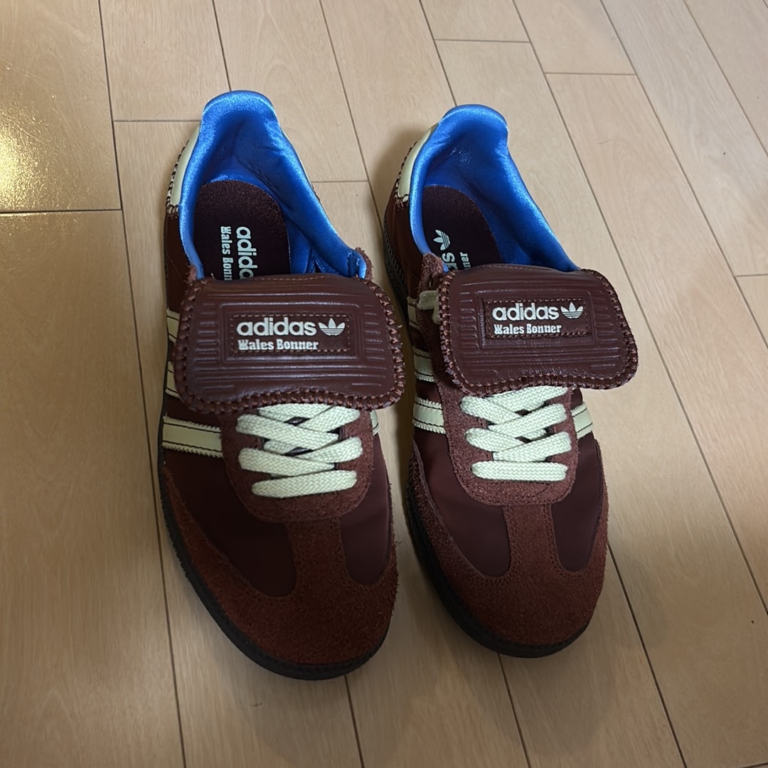Wales Bonner × adidas Samba Nylon Low "Fox Brown/Sandy Beige/Lucky Blue"