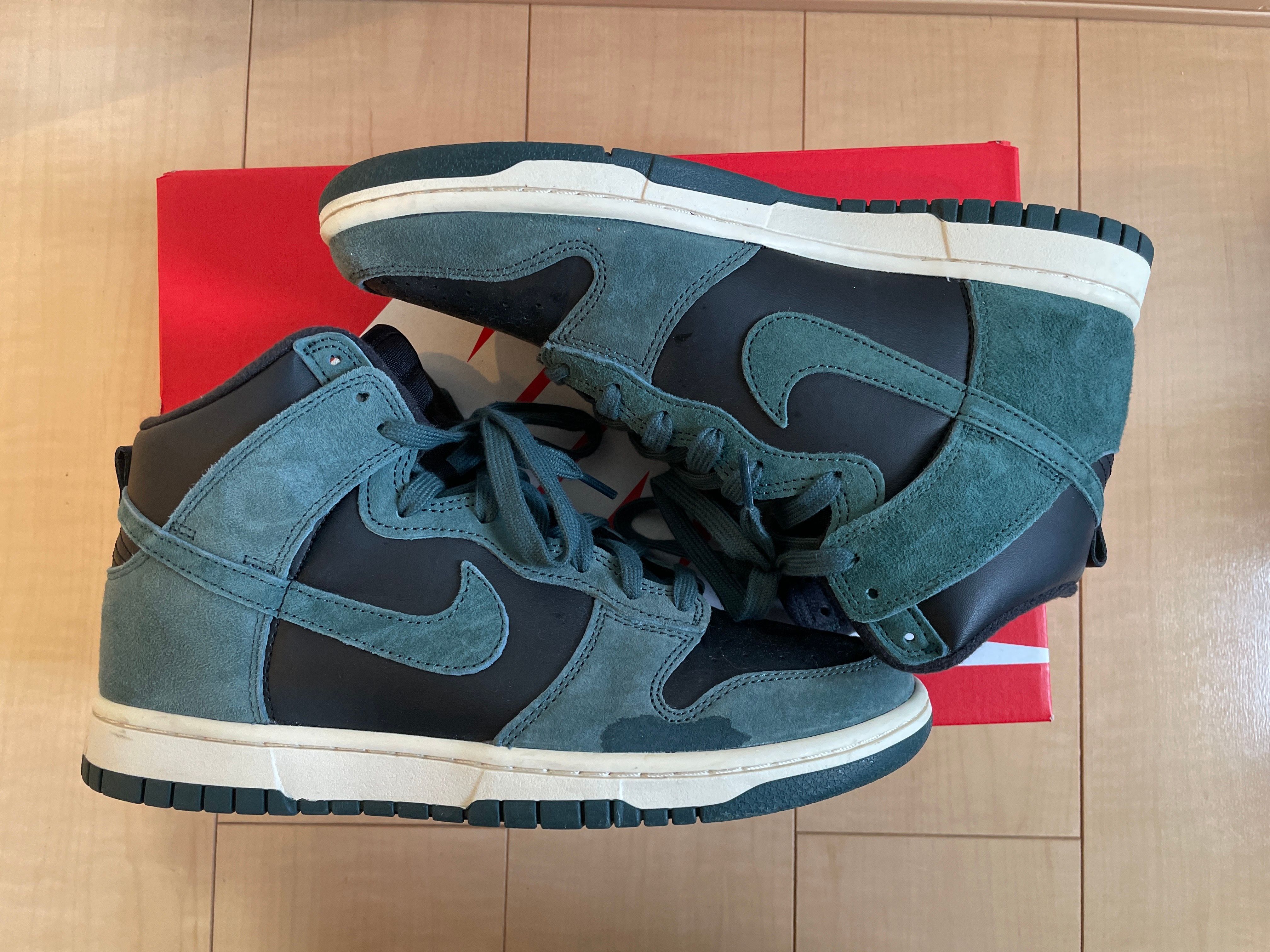 Nike Dunk High Retro PRM "Black and Deep Green"