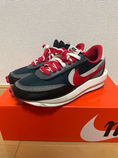 UNDERCOVER × sacai × Nike LD Waffle "Midnight Spruce/Pale Ivory-Dark Grey-University Red"