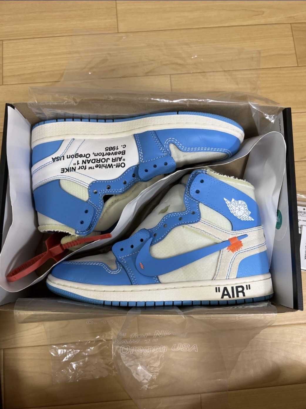 Off-White × Nike Air Jordan 1 High UNC "White/Dark Powder Blue"