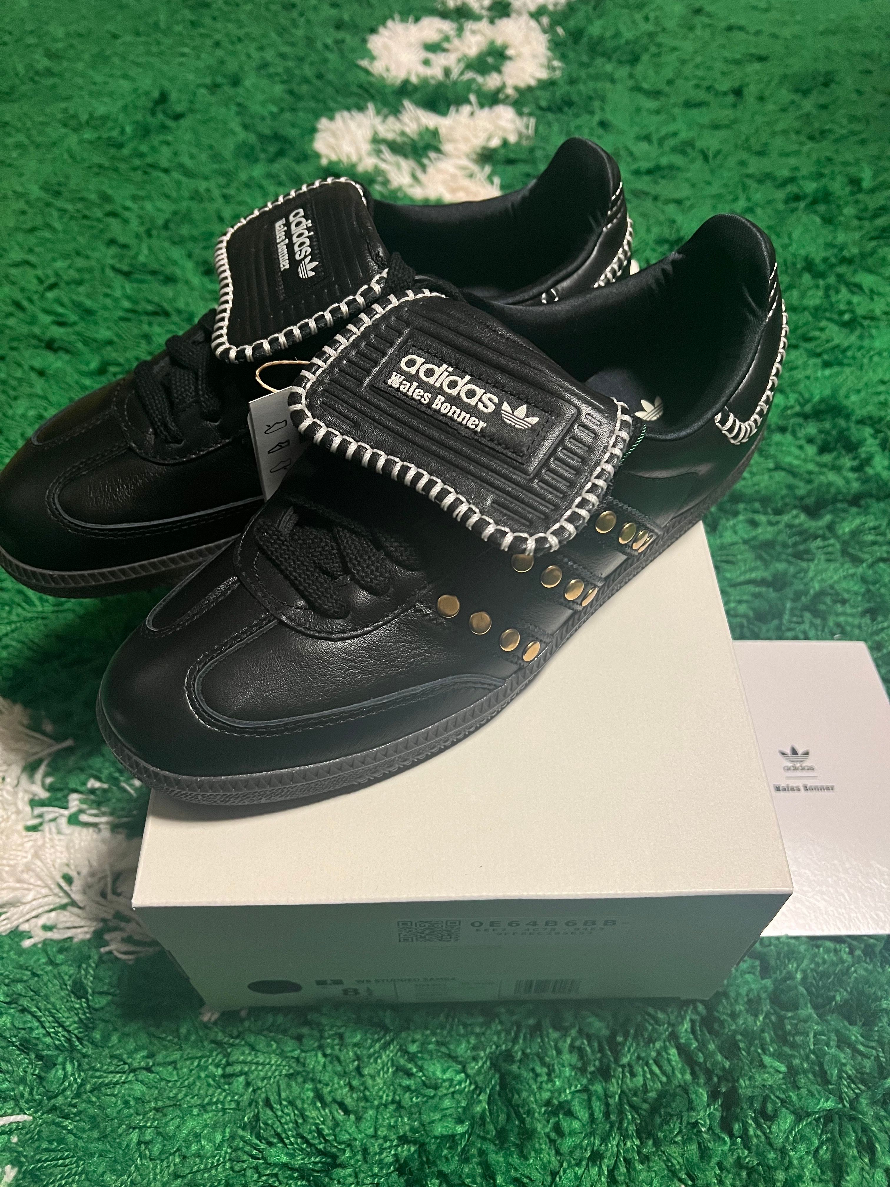 Wales Bonner × adidas Samba Studded "Core Black"