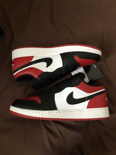 Nike GS Air Jordan 1 Low "Bred Toe"