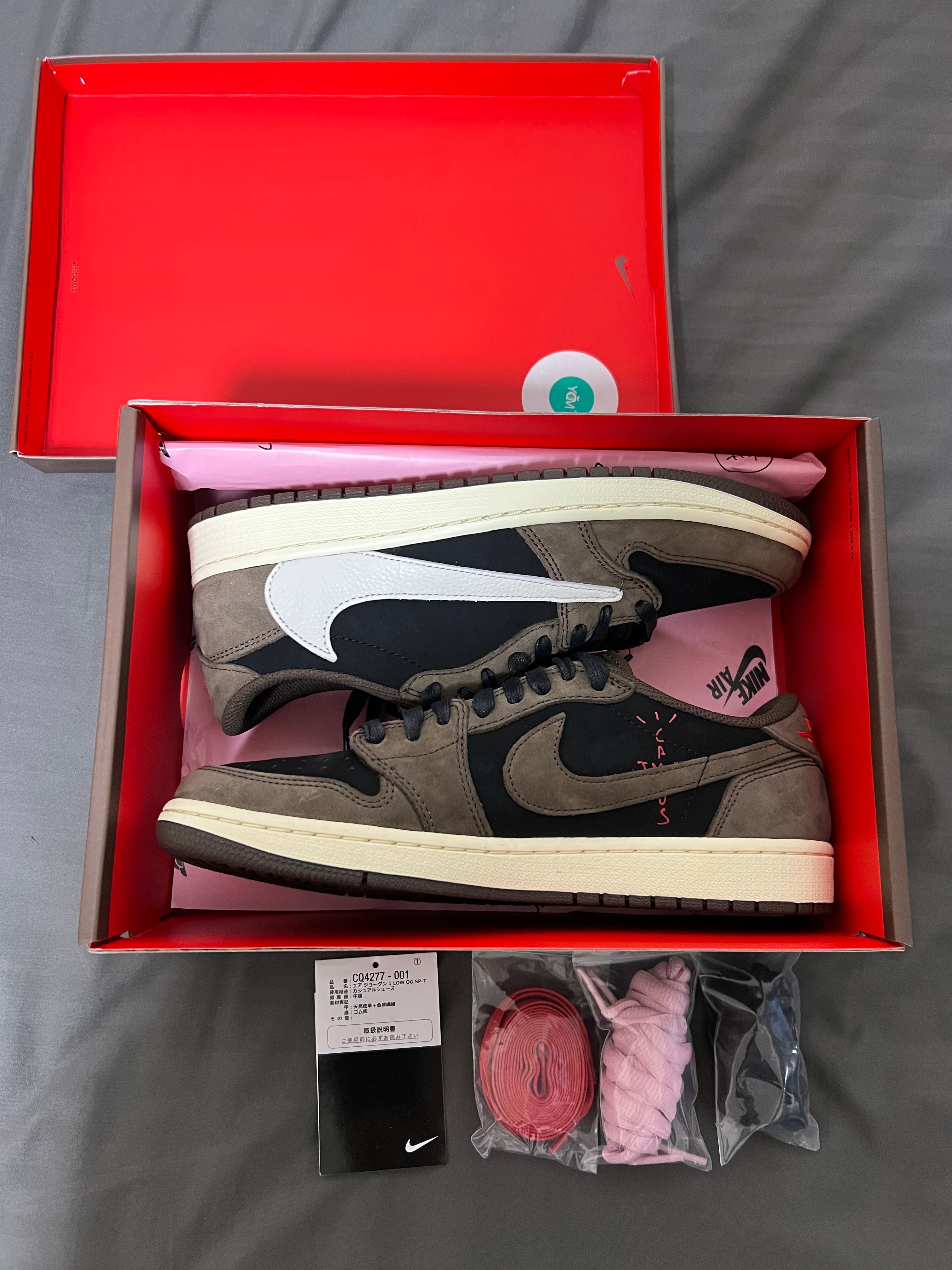 Travis Scott × Nike Air Jordan 1 Low OG SP-T  "Black/Dark Mocha"