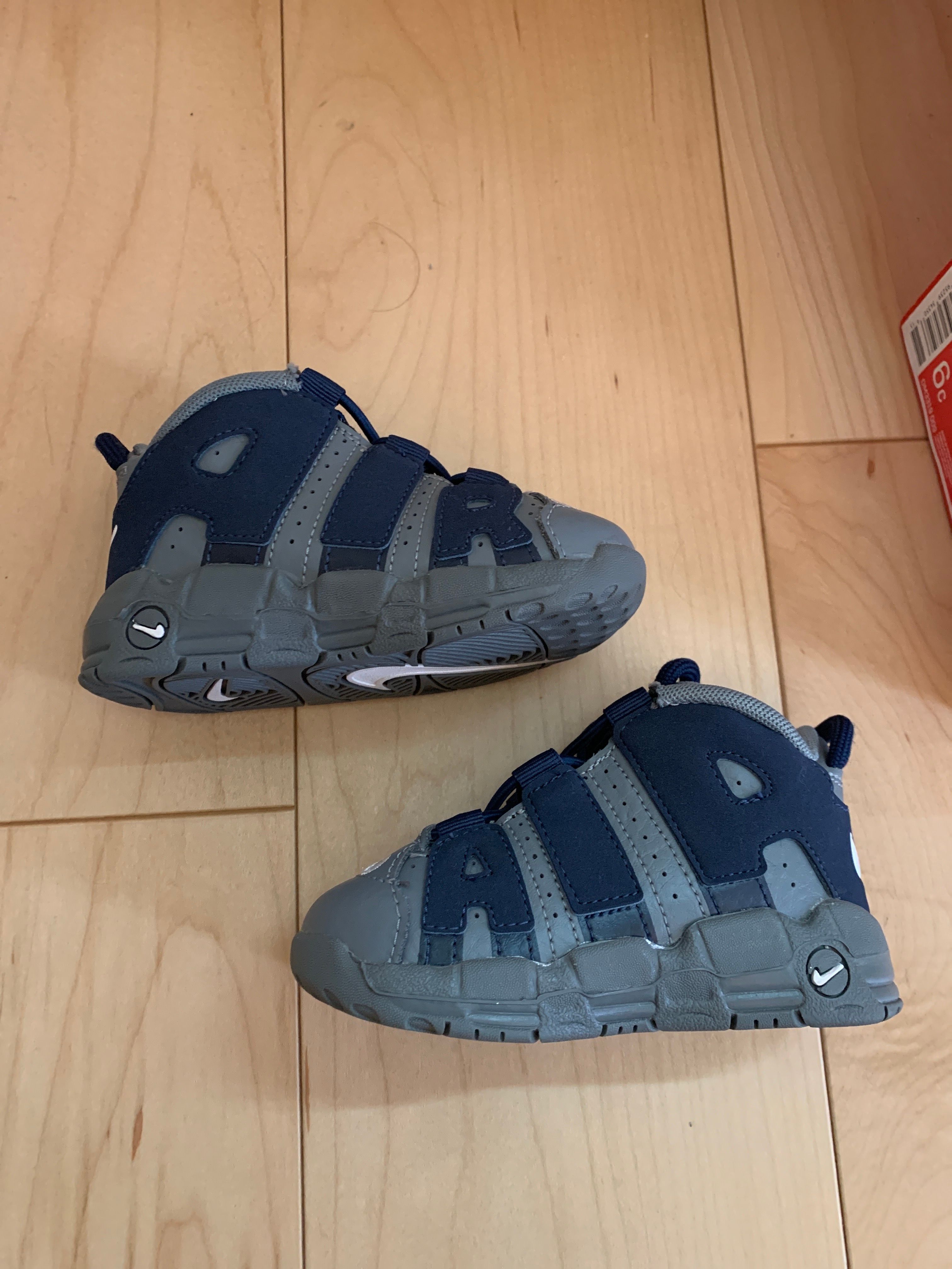Nike TD Air More Uptempo "Cool Gray & Midnight Navy"