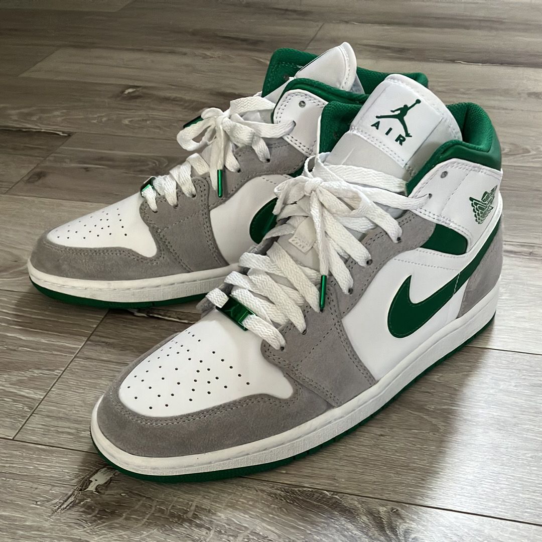 Nike Air Jordan 1 Mid "Green Grey White"
