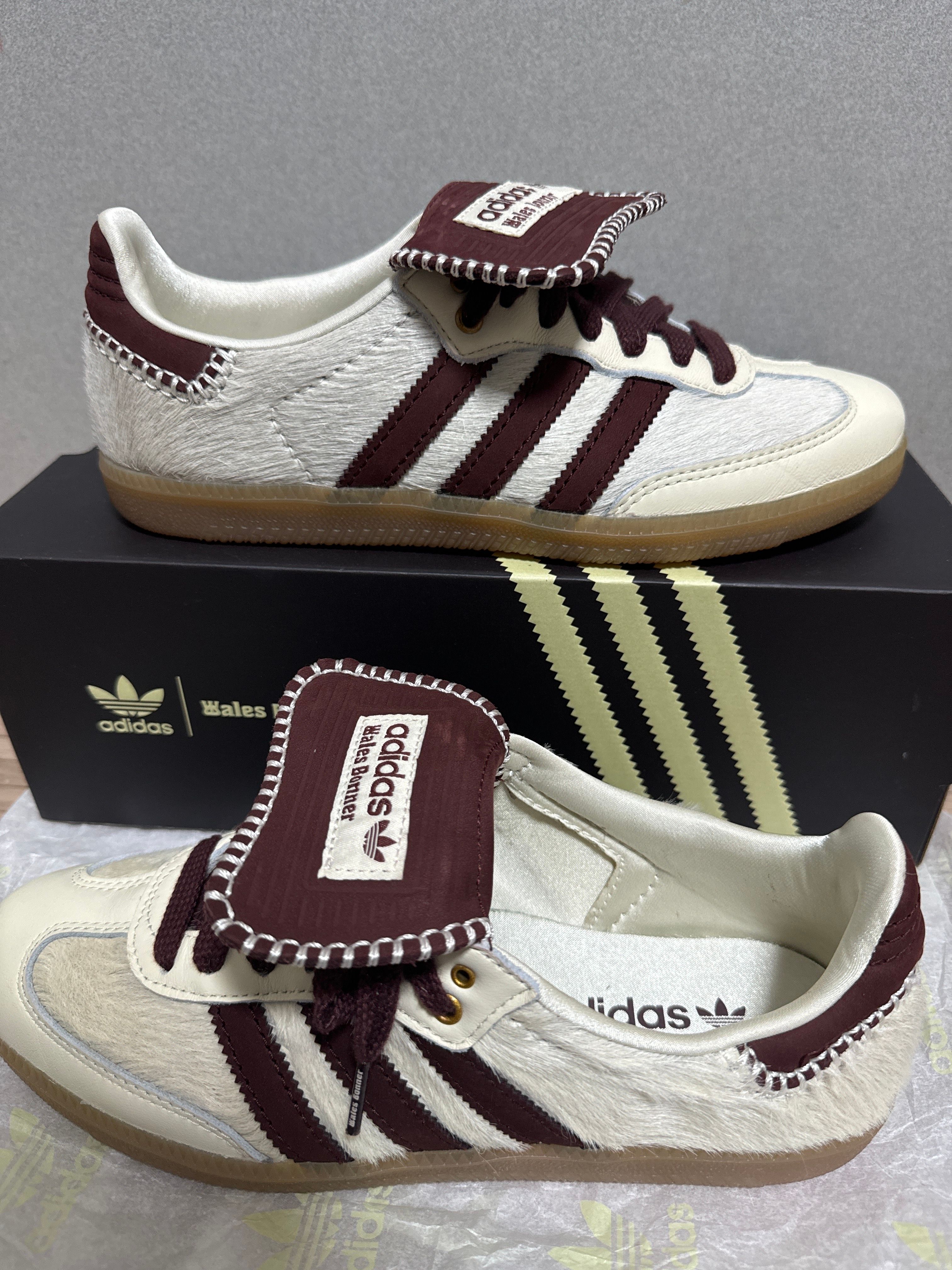 Wales Bonner × adidas Samba Pony Tonal Low "Cream White/Mystery Brown"