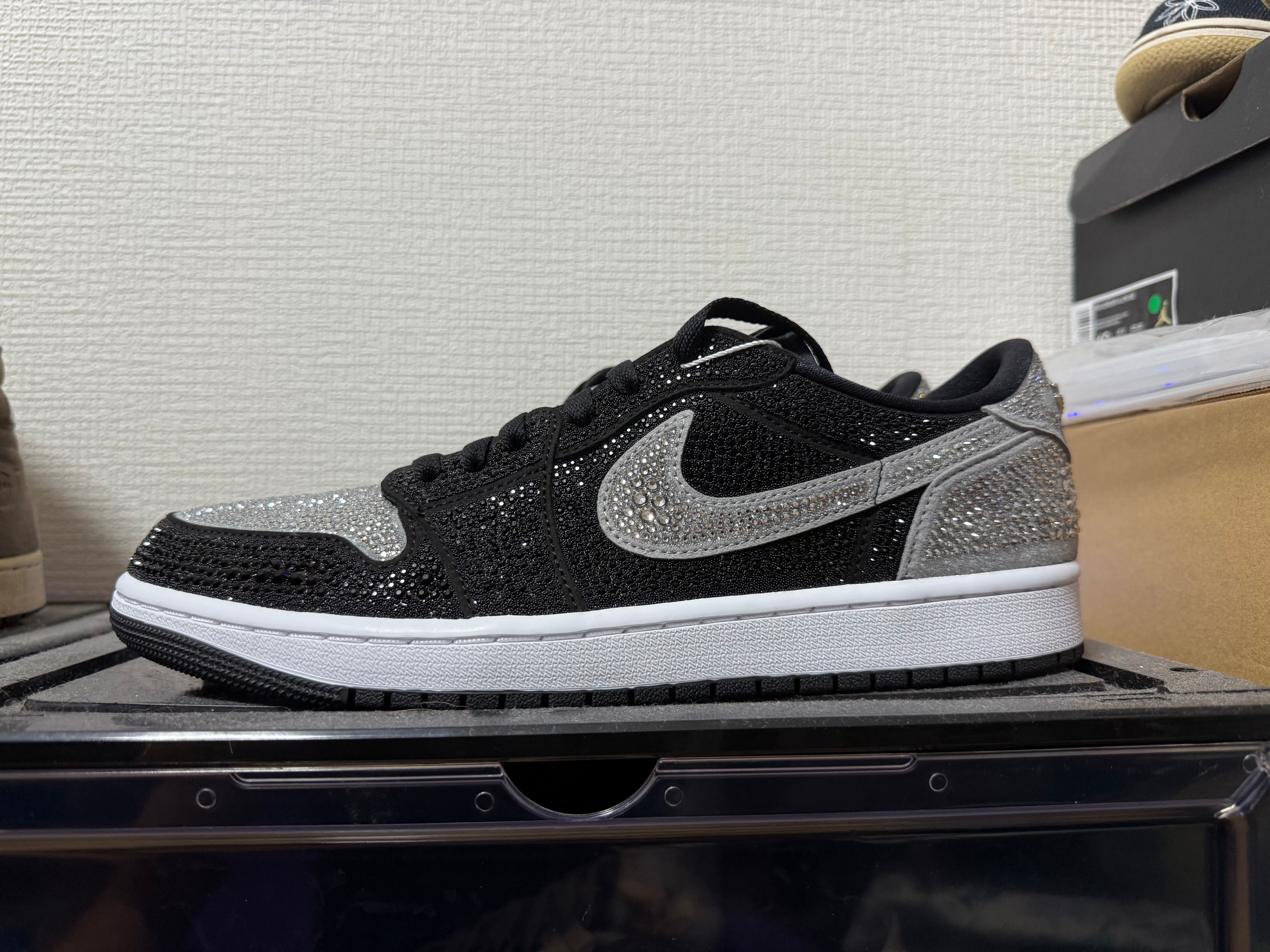 Swarovski × Nike Women's Air Jordan 1 Low OG "Crystal/Shadow"