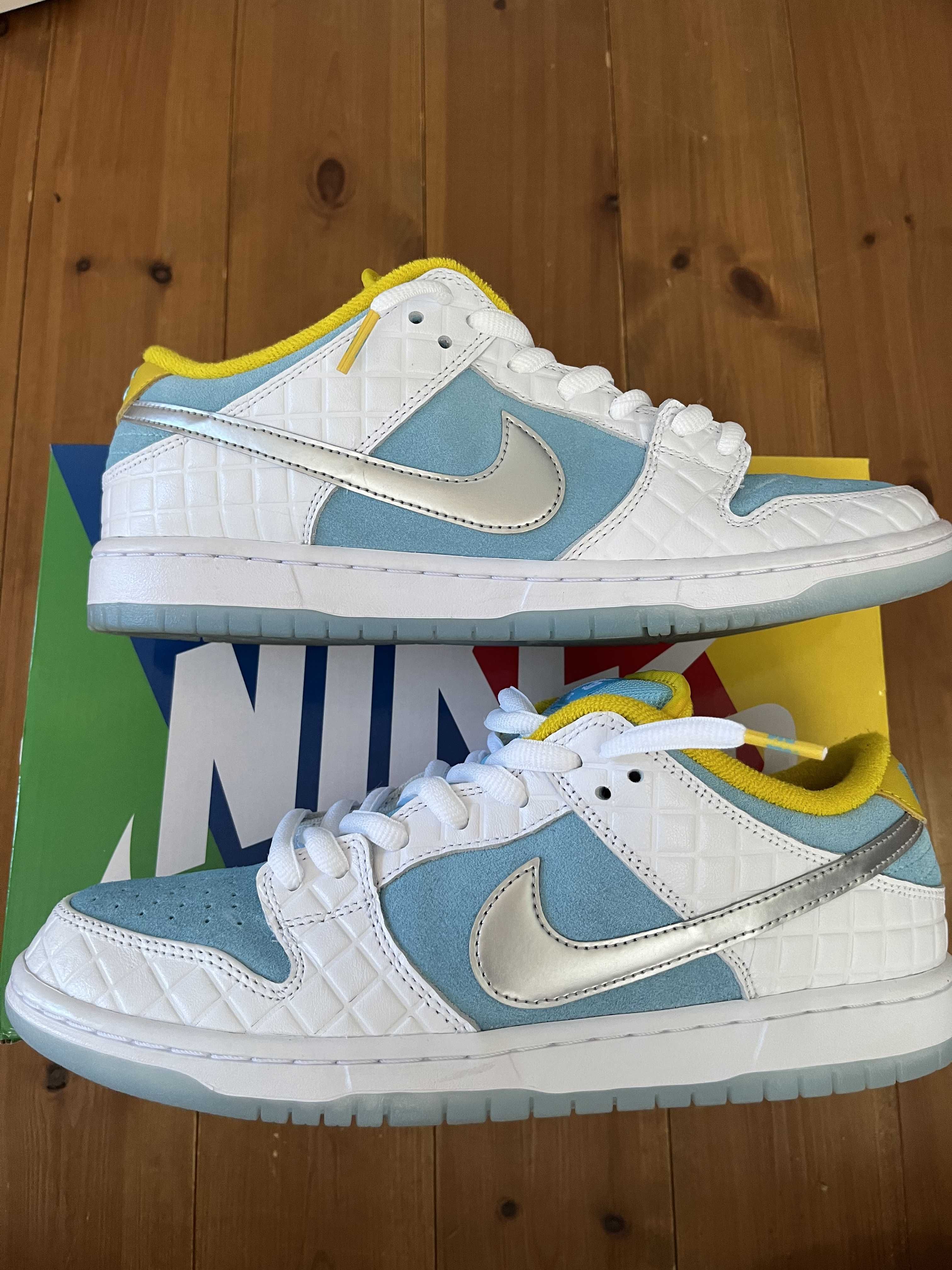 FTC × Nike SB Dunk Low "White/Blue"