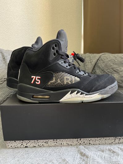 NIKE AIR JORDAN 5 PARIS SAINT-GERMAIN BLACK/CEMENT GREY