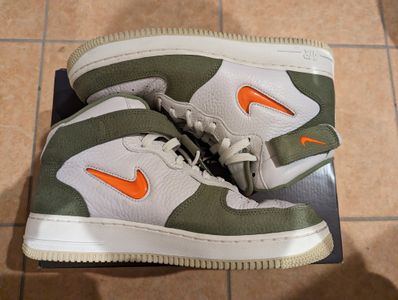 Nike Air Force 1 Mid QS "Olive Green and Total Orange"