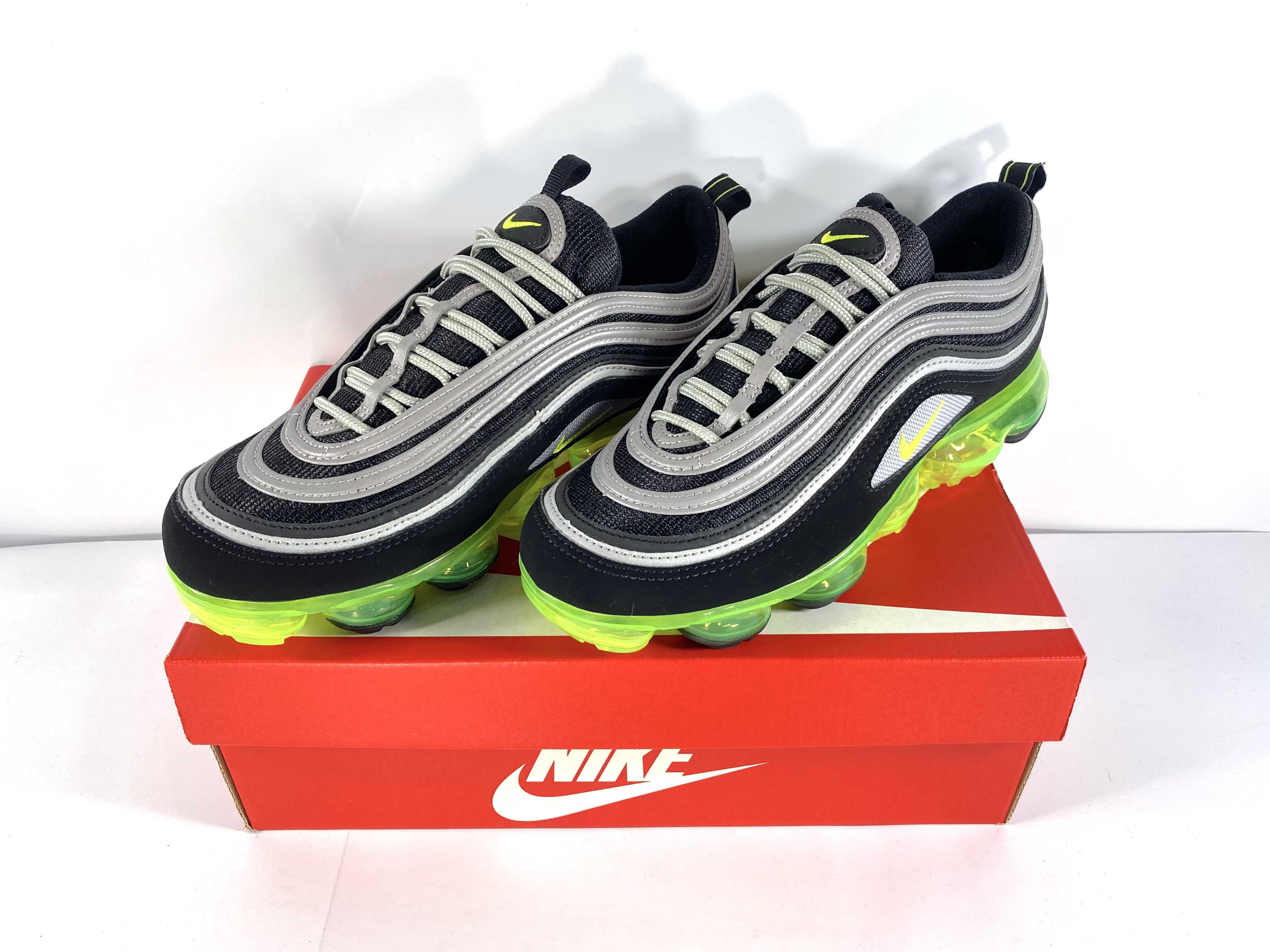 Nike Air Vapormax '97 "Black/Volt-Metallic Silver"