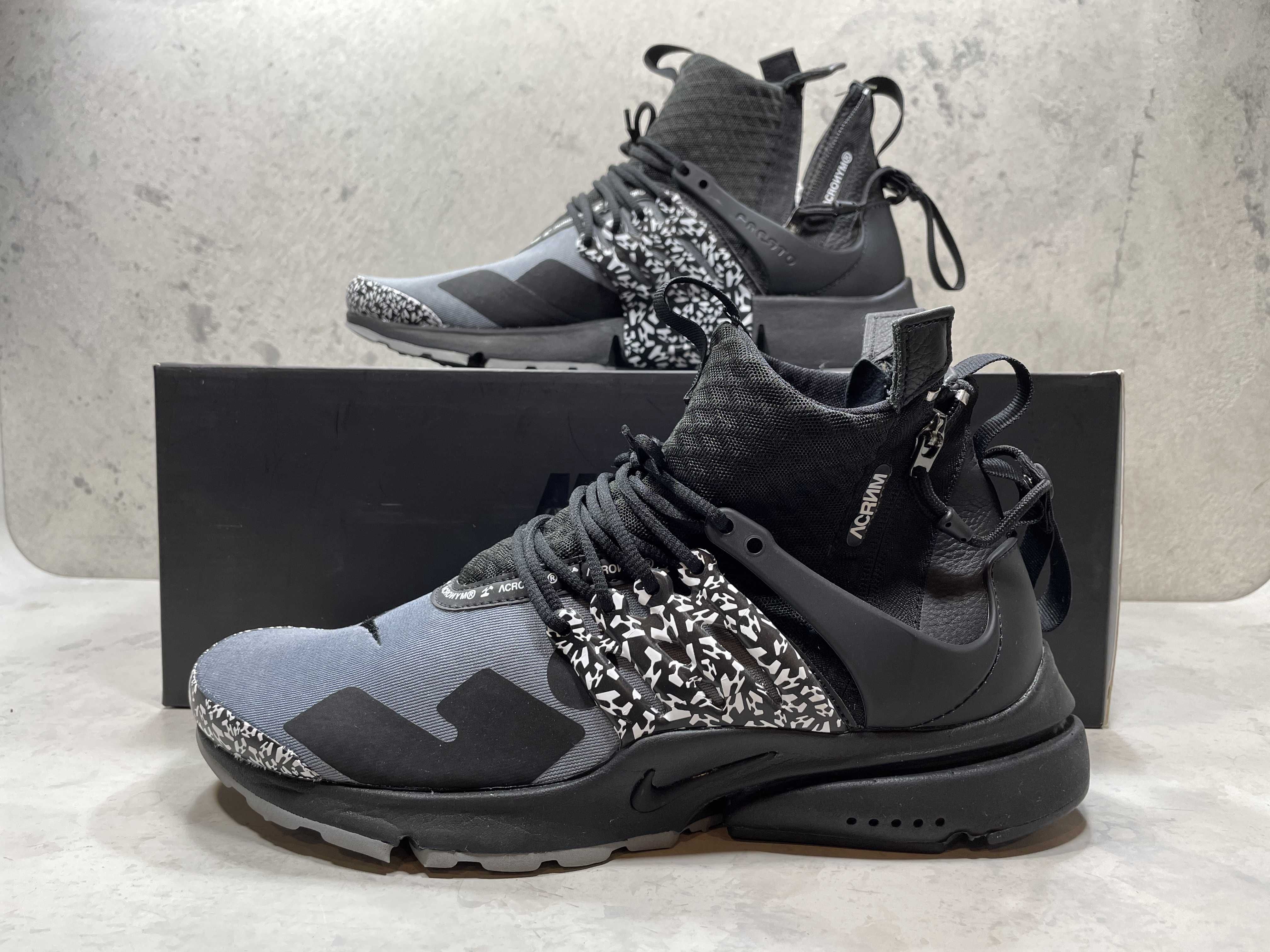 ACRONYM × Nike Air Presto Mid "Cool Grey/Black"