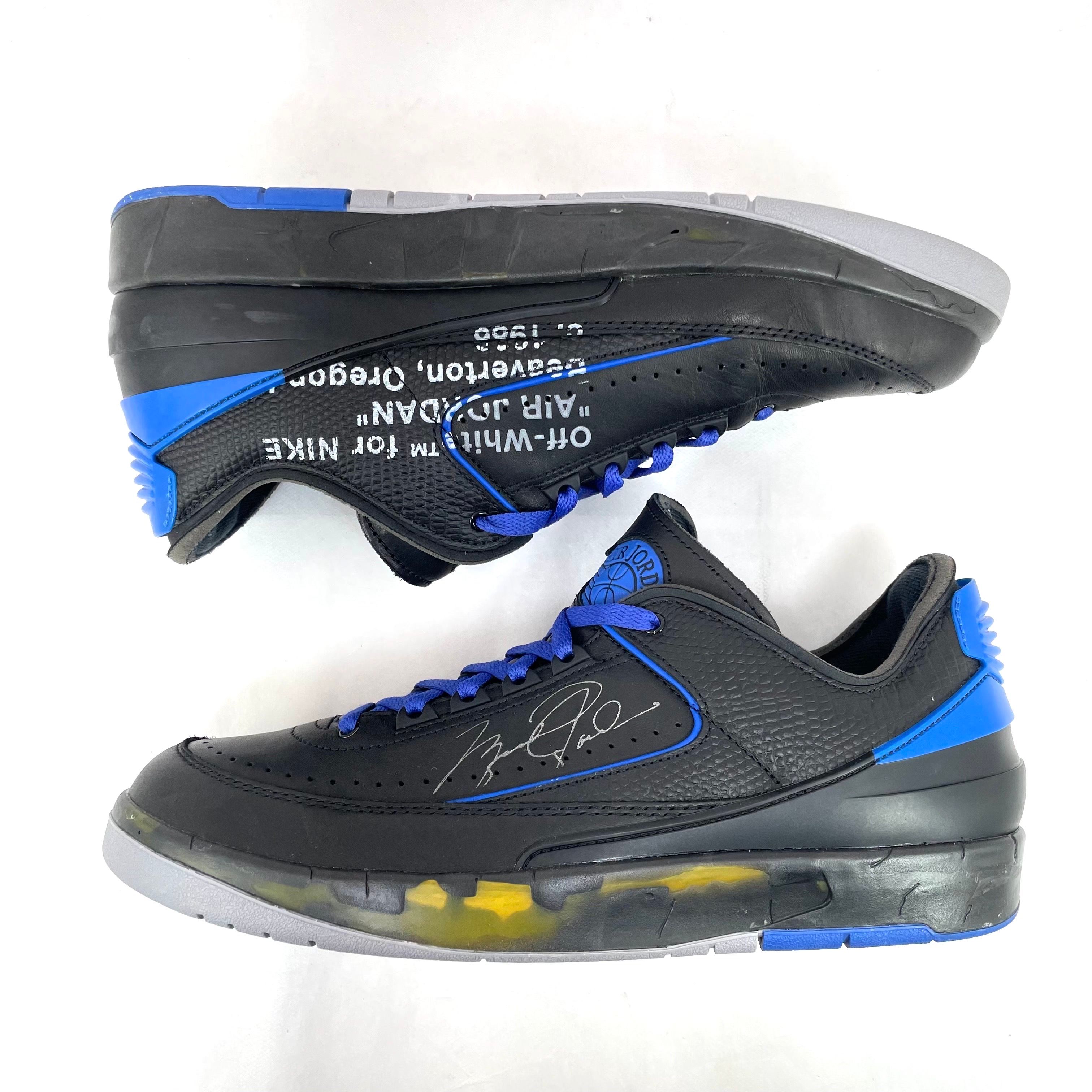 Off-White × Nike Air Jordan 2 Low "Black and Varsity Royal"