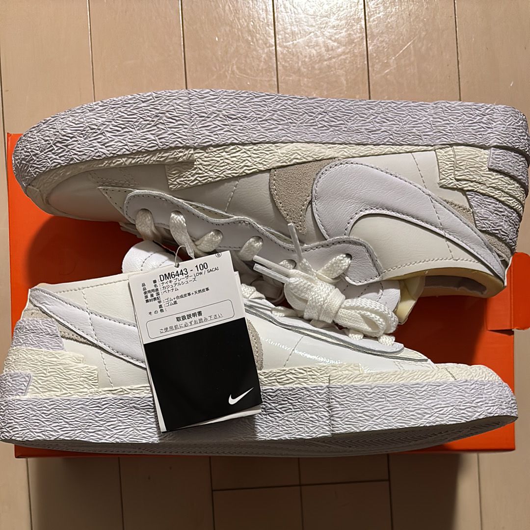 sacai × Nike Blazer Low "White Patent Leather"