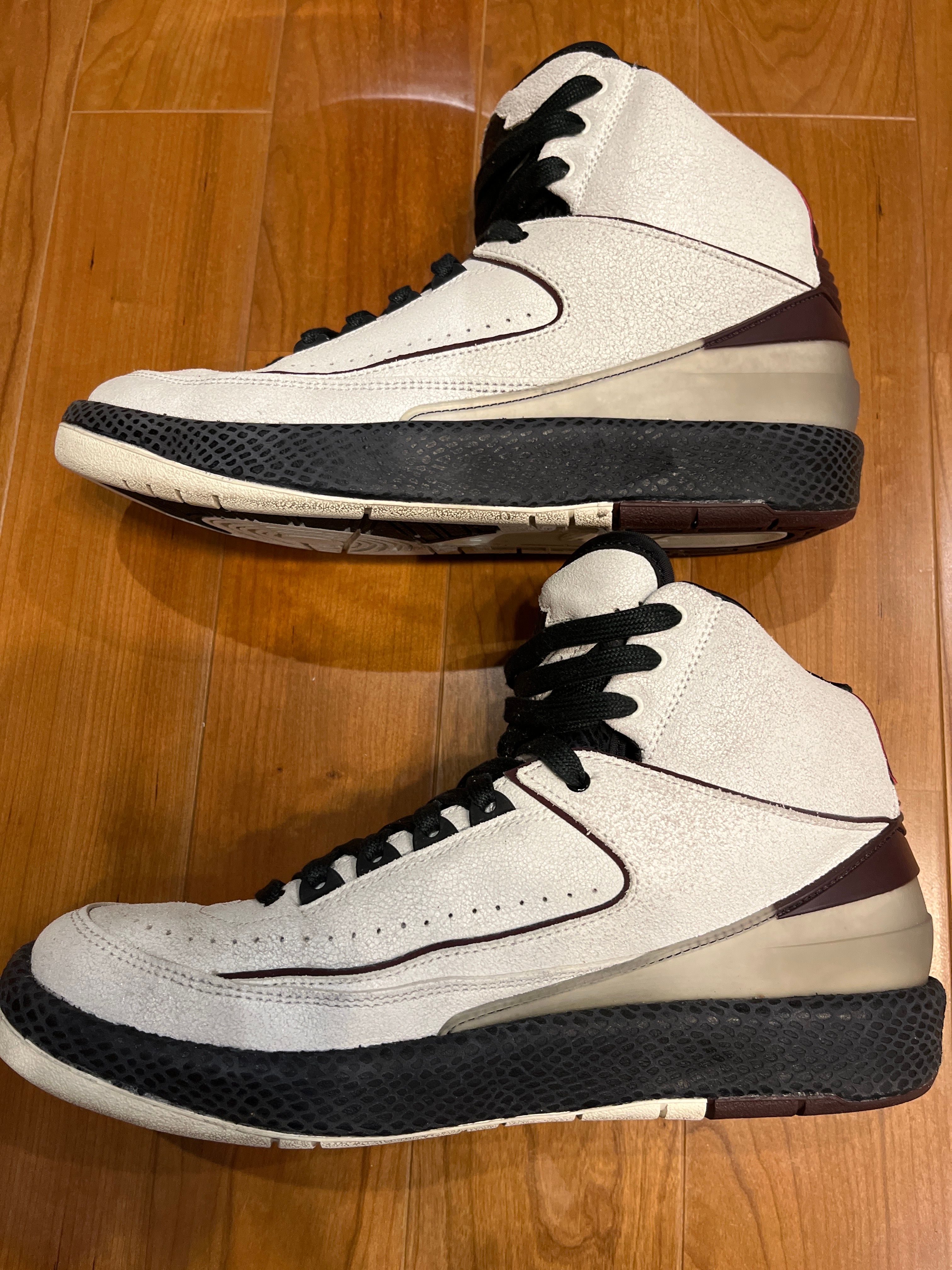 A Ma Maniere × Nike Air Jordan 2 "Airness/Sail and Burgundy"