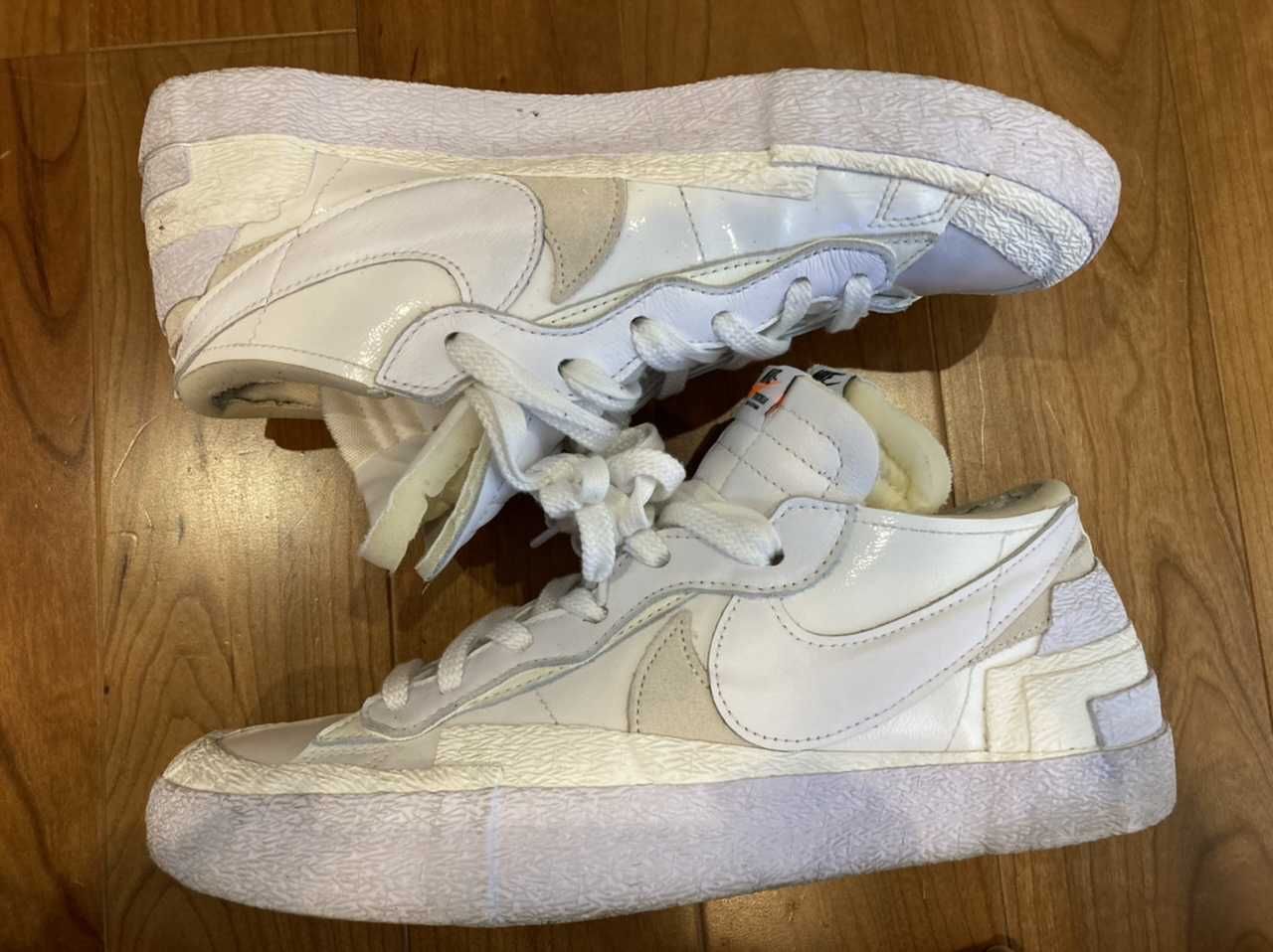 sacai × Nike Blazer Low "White Patent Leather"