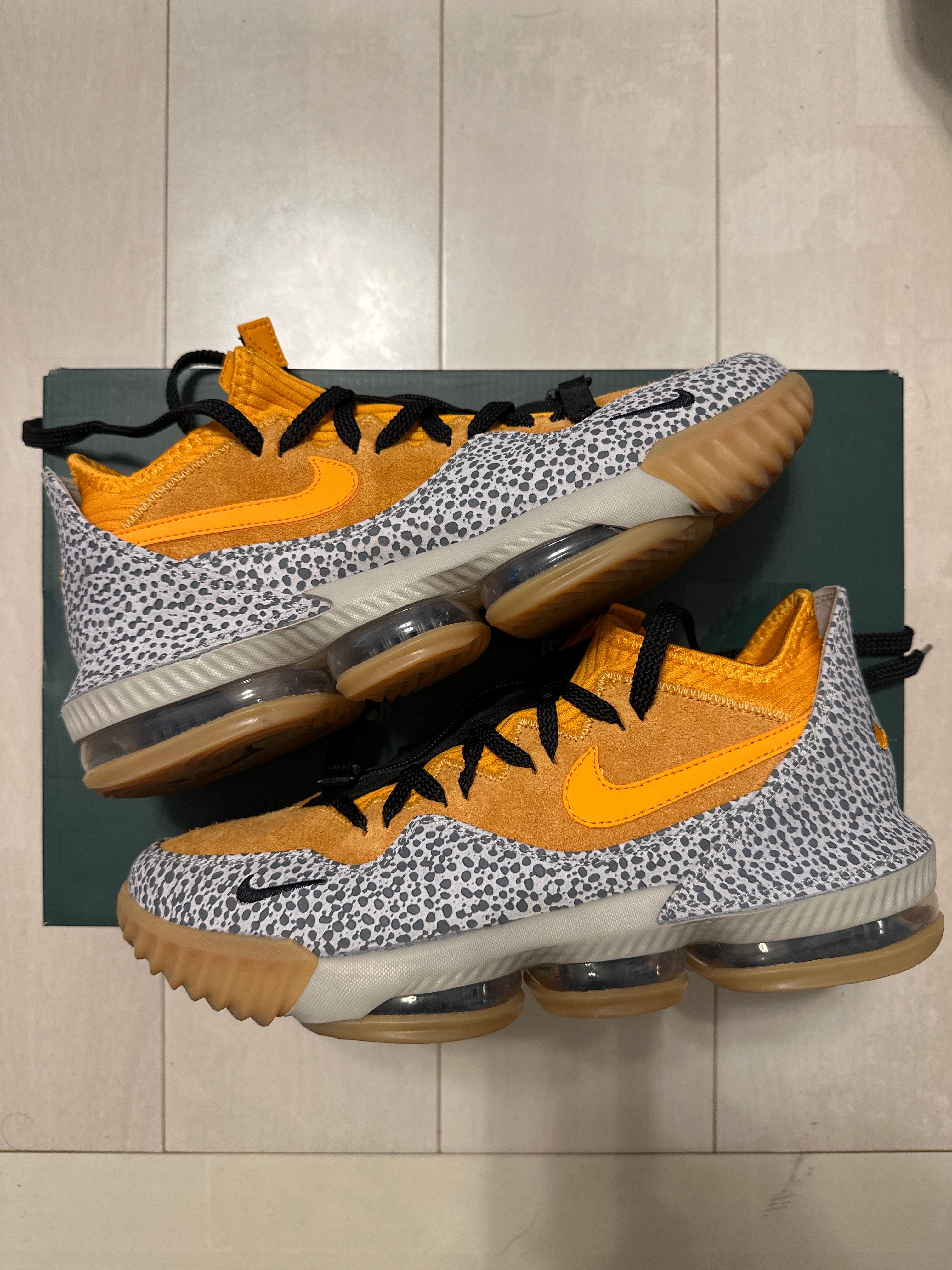 atmos × Nike LeBron 16 Low "Safari" (CD9471-800/CI3358-800)