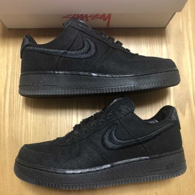Stussy × Nike Air Force 1 Low "Triple Black"