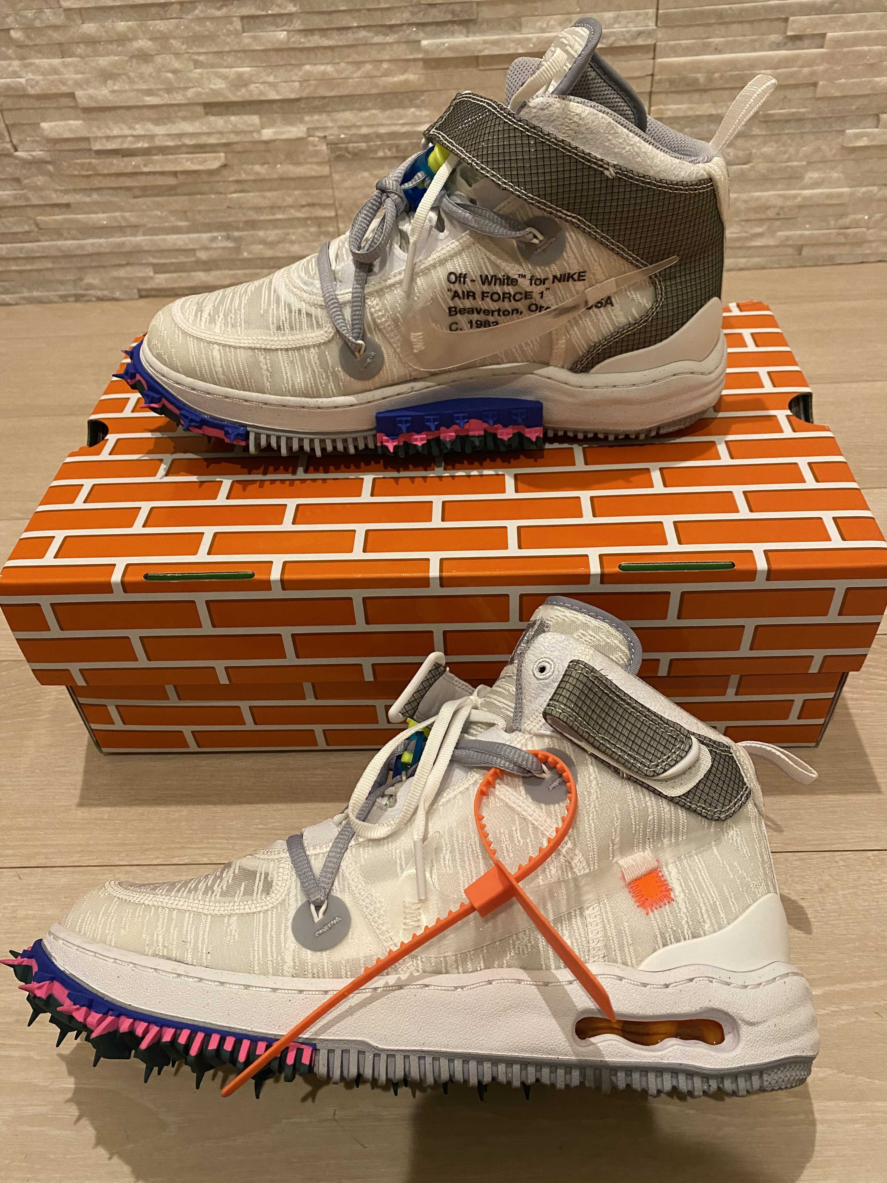 Off-White × Nike Air Force 1 Mid "White"