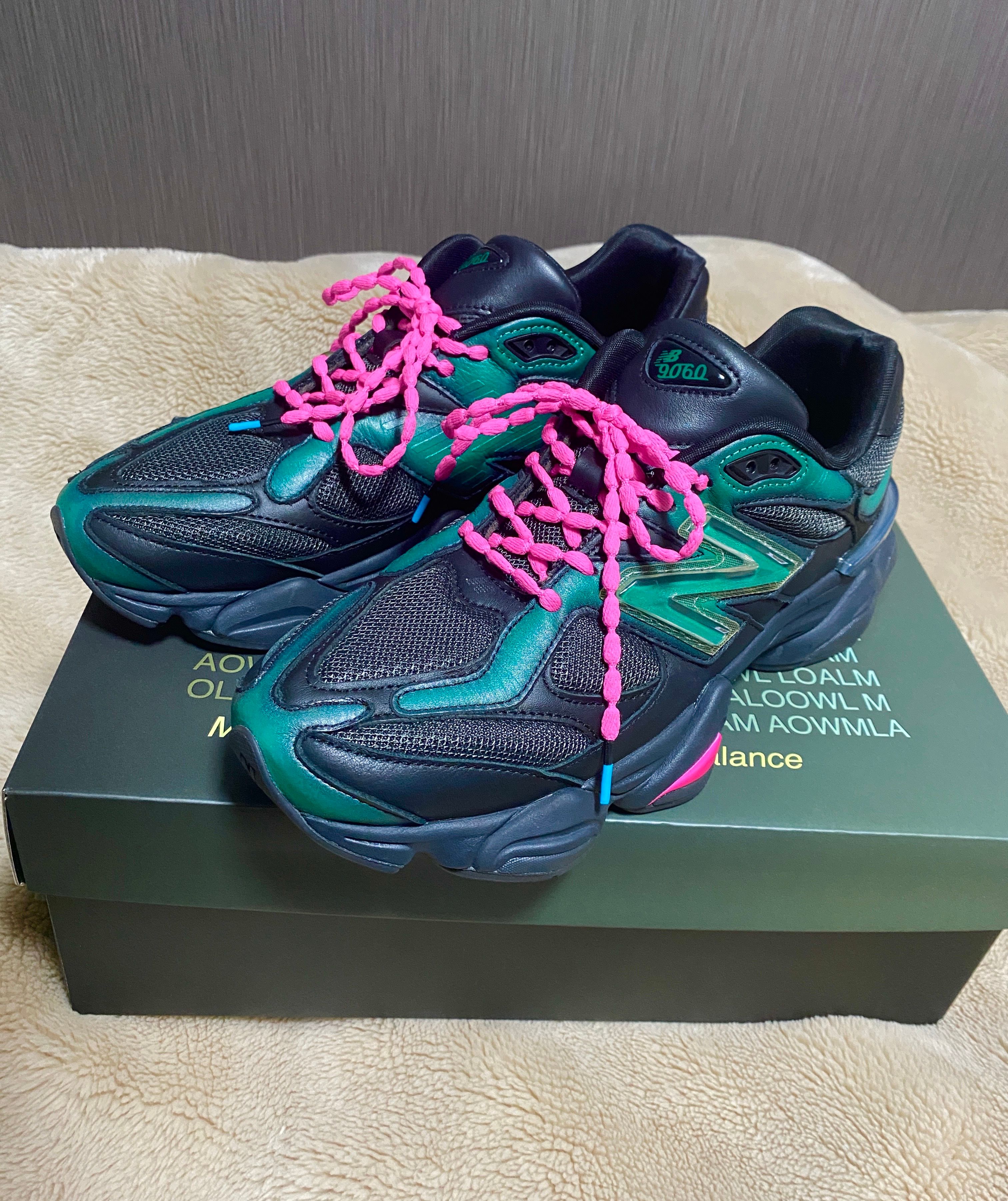 Mowalola × New Balance 9060 "Black/Green"