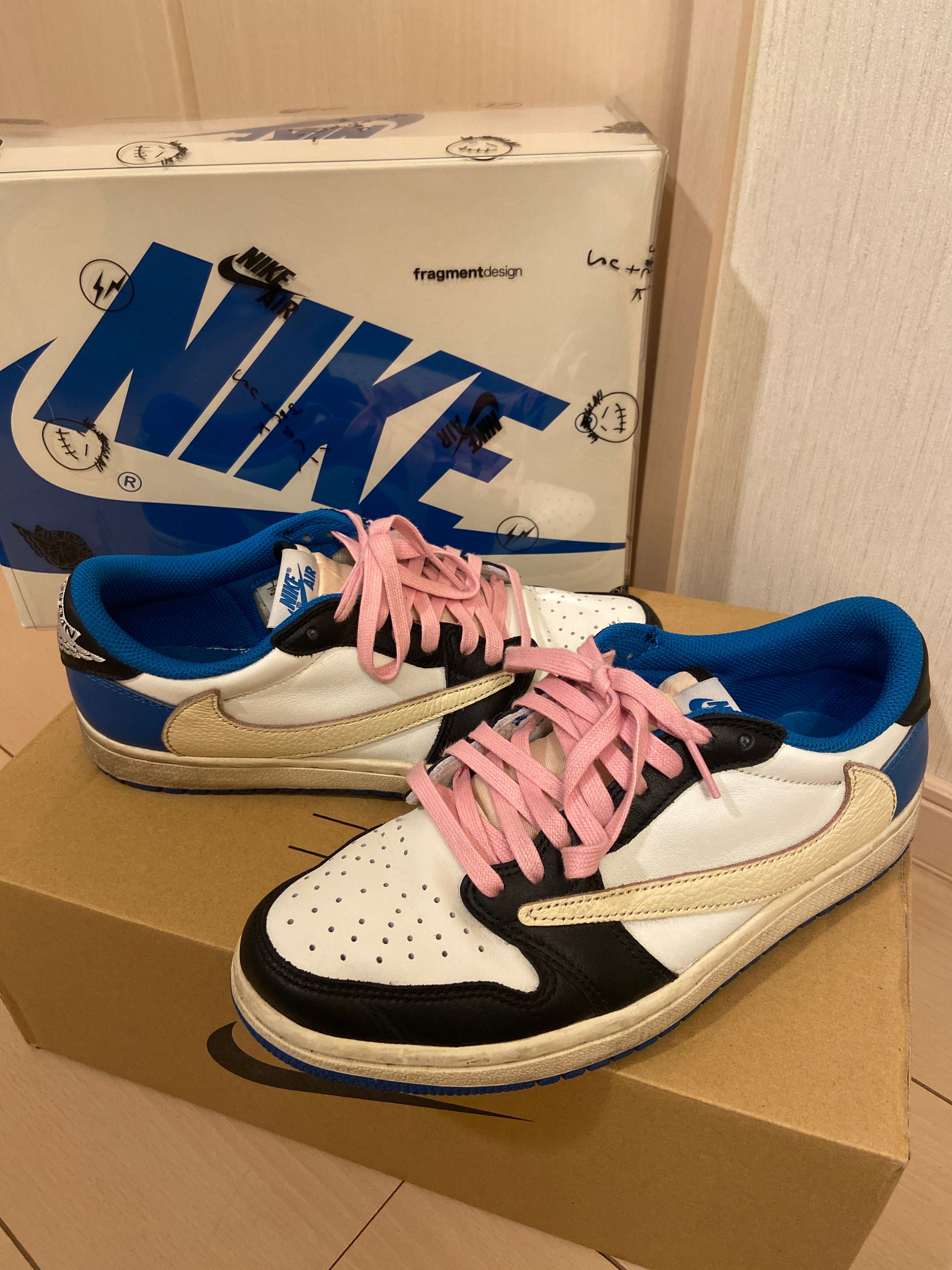 Travis Scott × fragment design × Nike Air Jordan 1 Low OG SP "Military Blue"