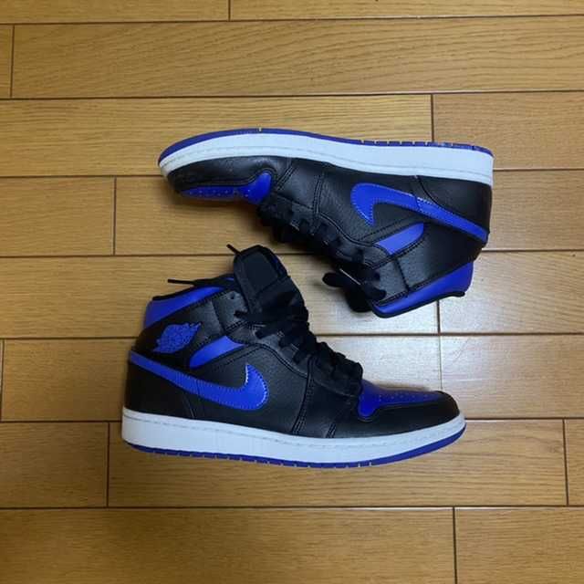 NIKE AIR JORDAN 1 MID "BLACK/BLUE"