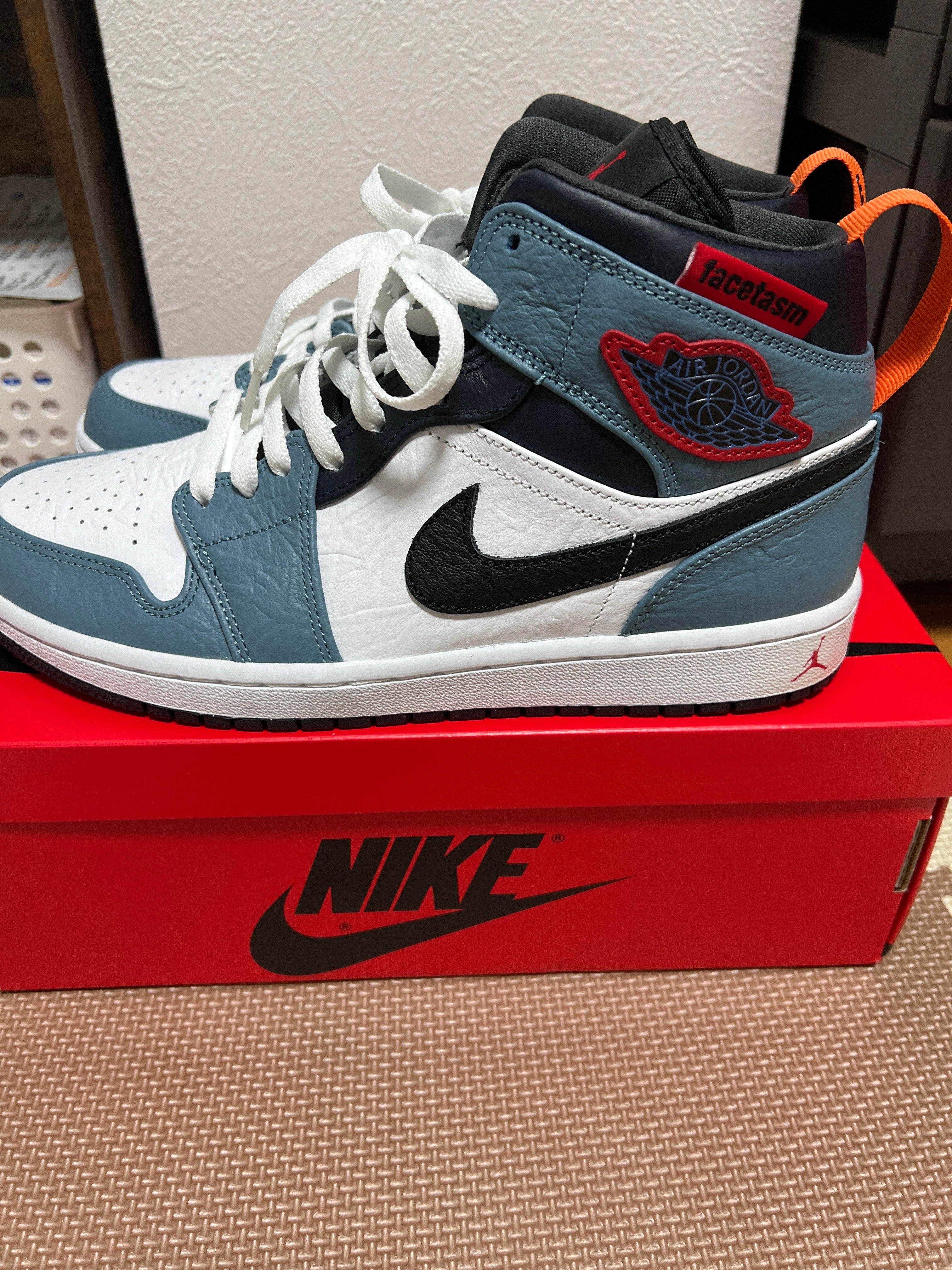 FACETASM × Nike Air Jordan 1 Mid "White/Navy"