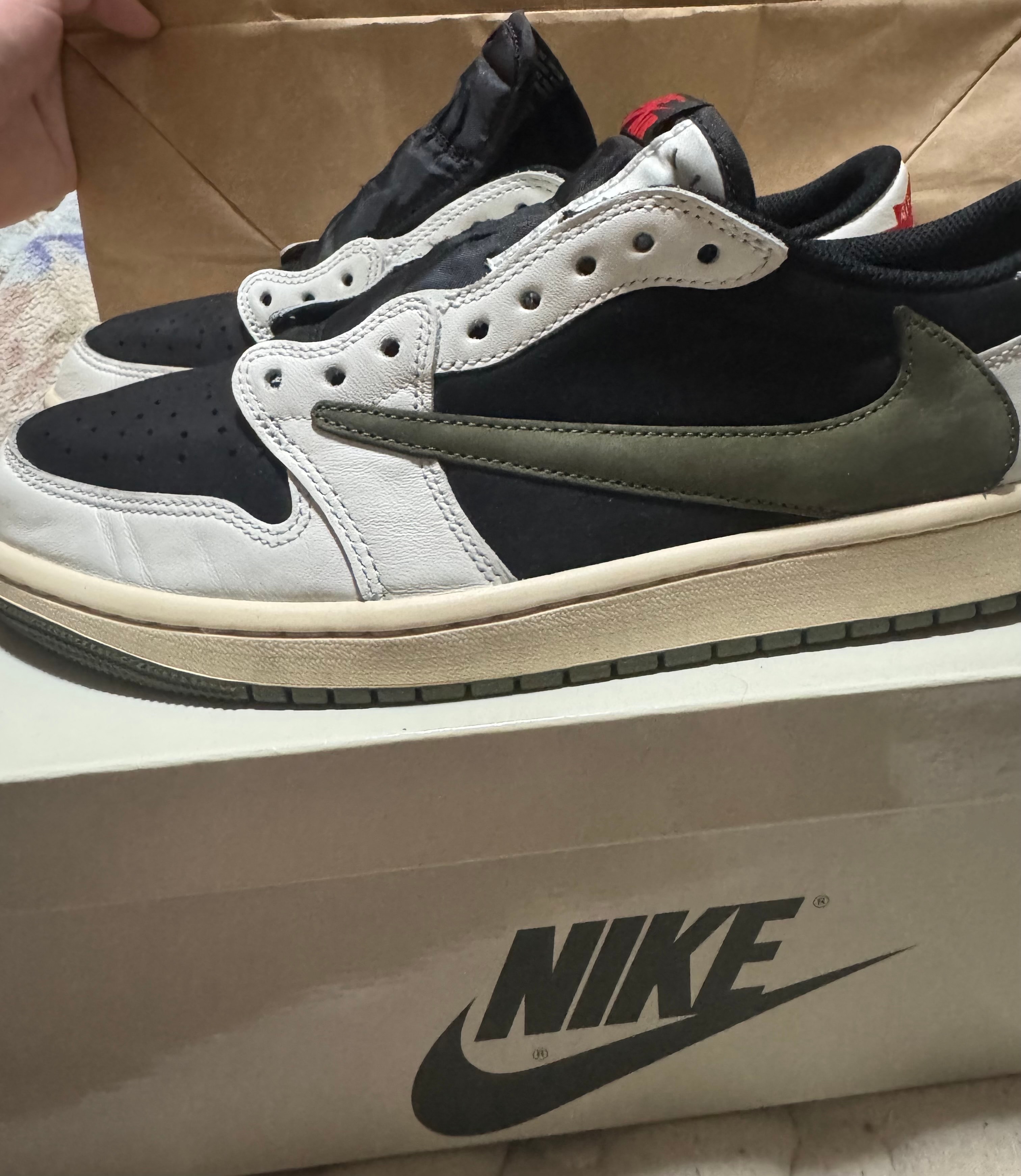 Travis Scott × Nike Women's Air Jordan 1 Low OG "Medium Olive"