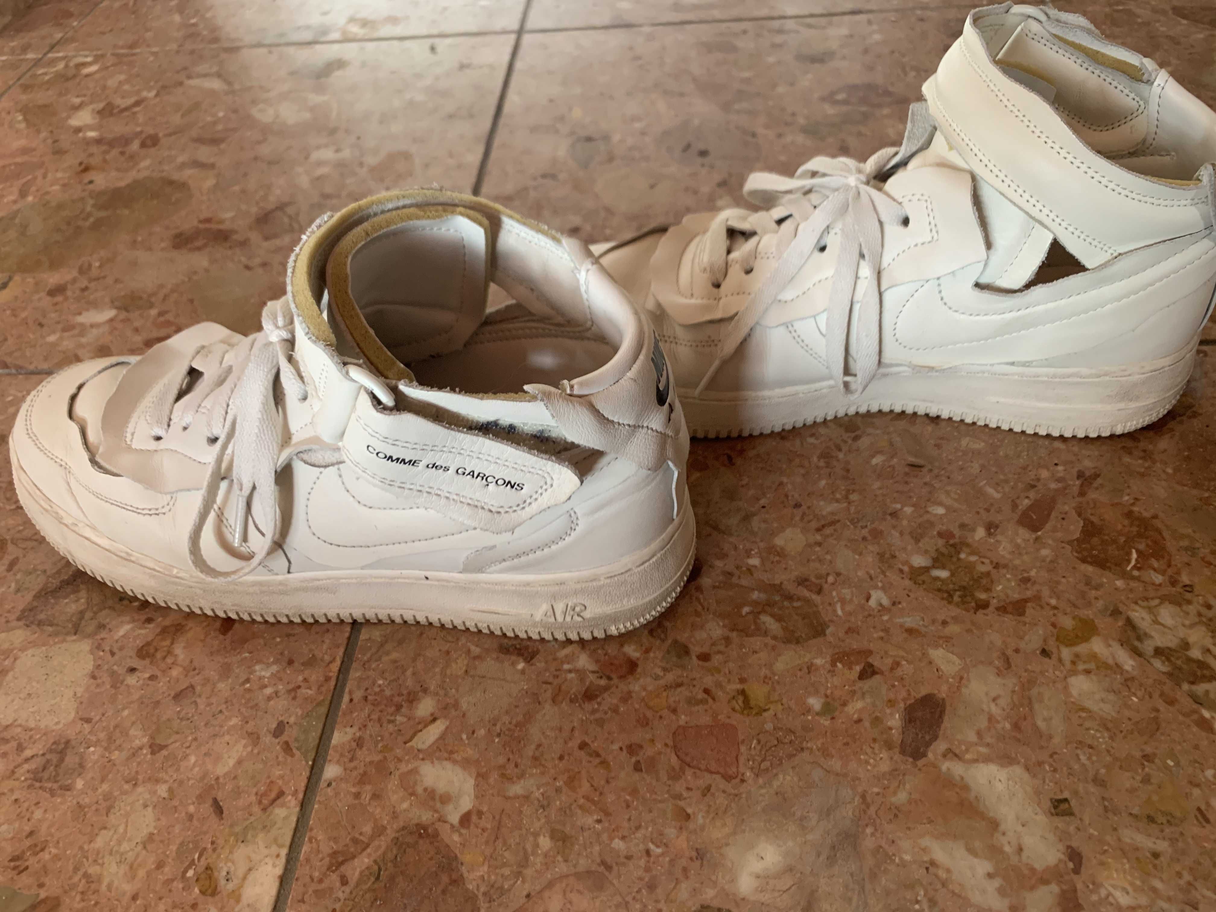 COMME des GARCONS × Nike Air Force 1 Mid "White"