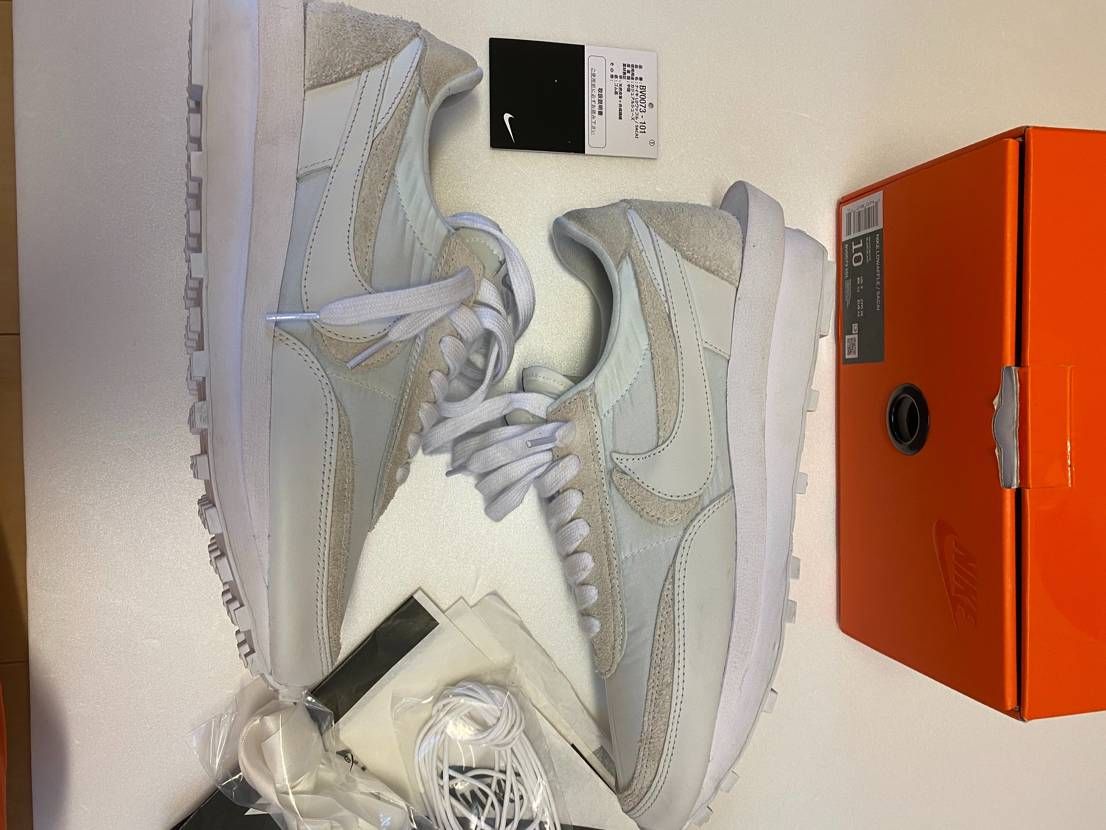 sacai × Nike LDV Waffle "Triple White"