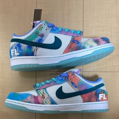 Futura × Nike SB Dunk Low "White and Geode Teal"