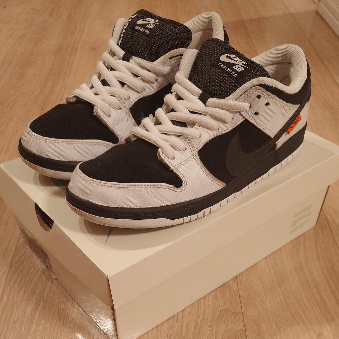 TIGHTBOOTH × Nike SB Dunk Low Pro QS "Black and White"