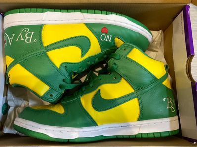 Supreme × Nike SB Dunk High By Any Means "Brazil"