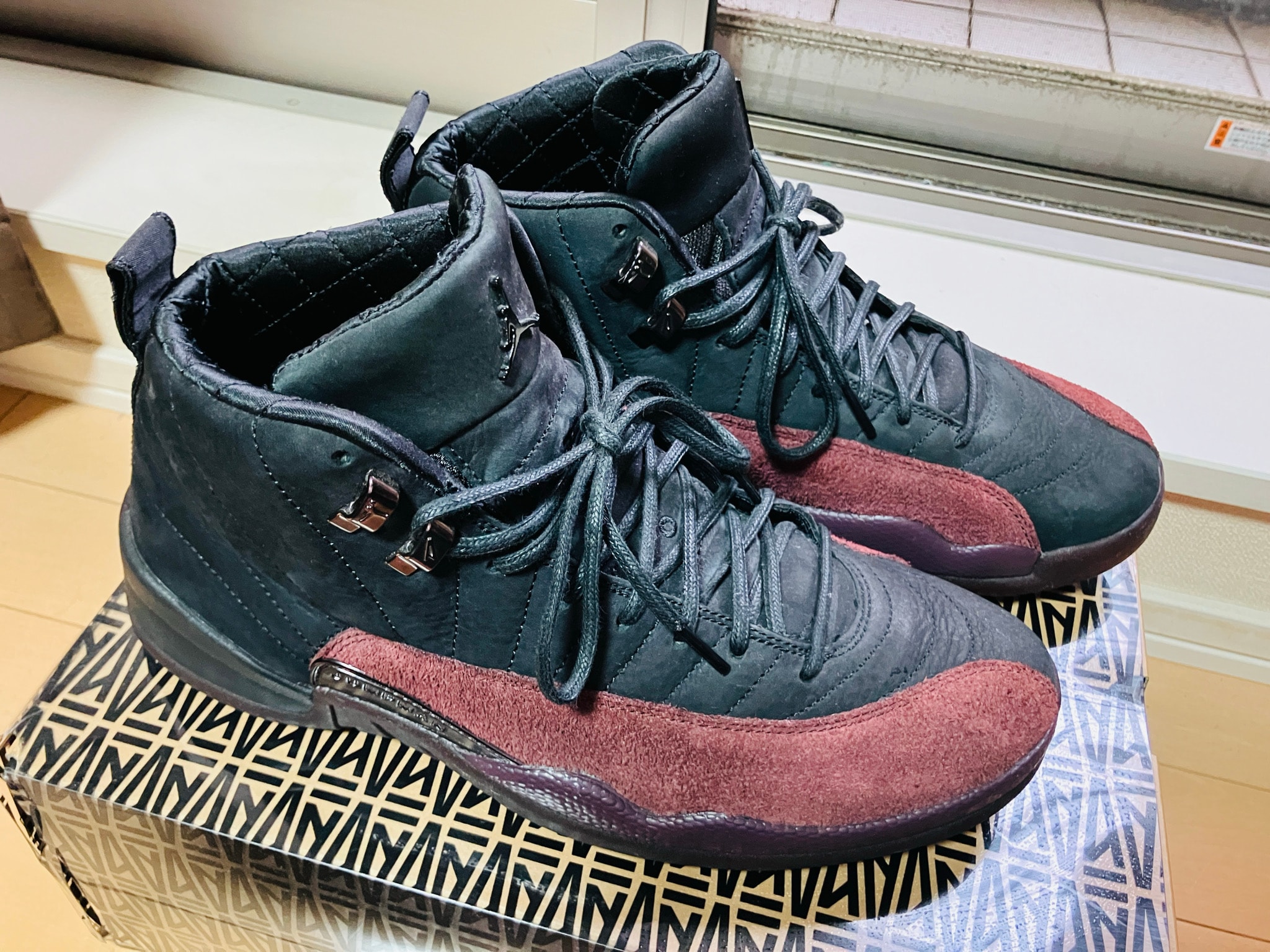 A Ma Maniere × Nike Women's Air Jordan 12 "Black and Burgundy Crush"