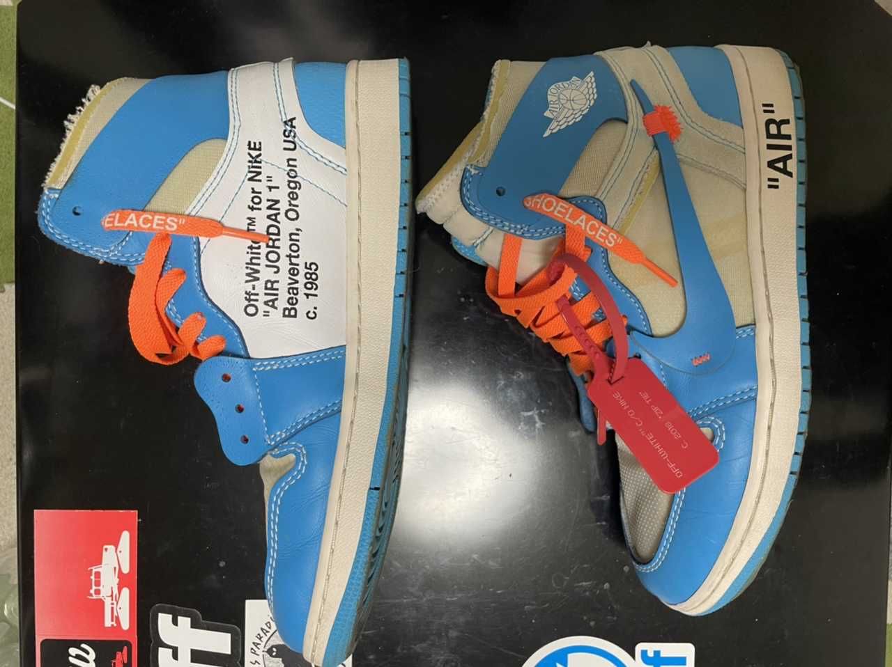 Off-White × Nike Air Jordan 1 High UNC "White/Dark Powder Blue"