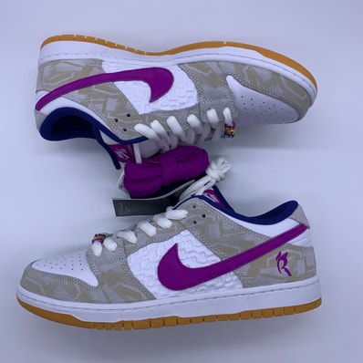 Rayssa Leal × Nike SB Dunk Low PRM "Pure Platinum and Vivid Purple"