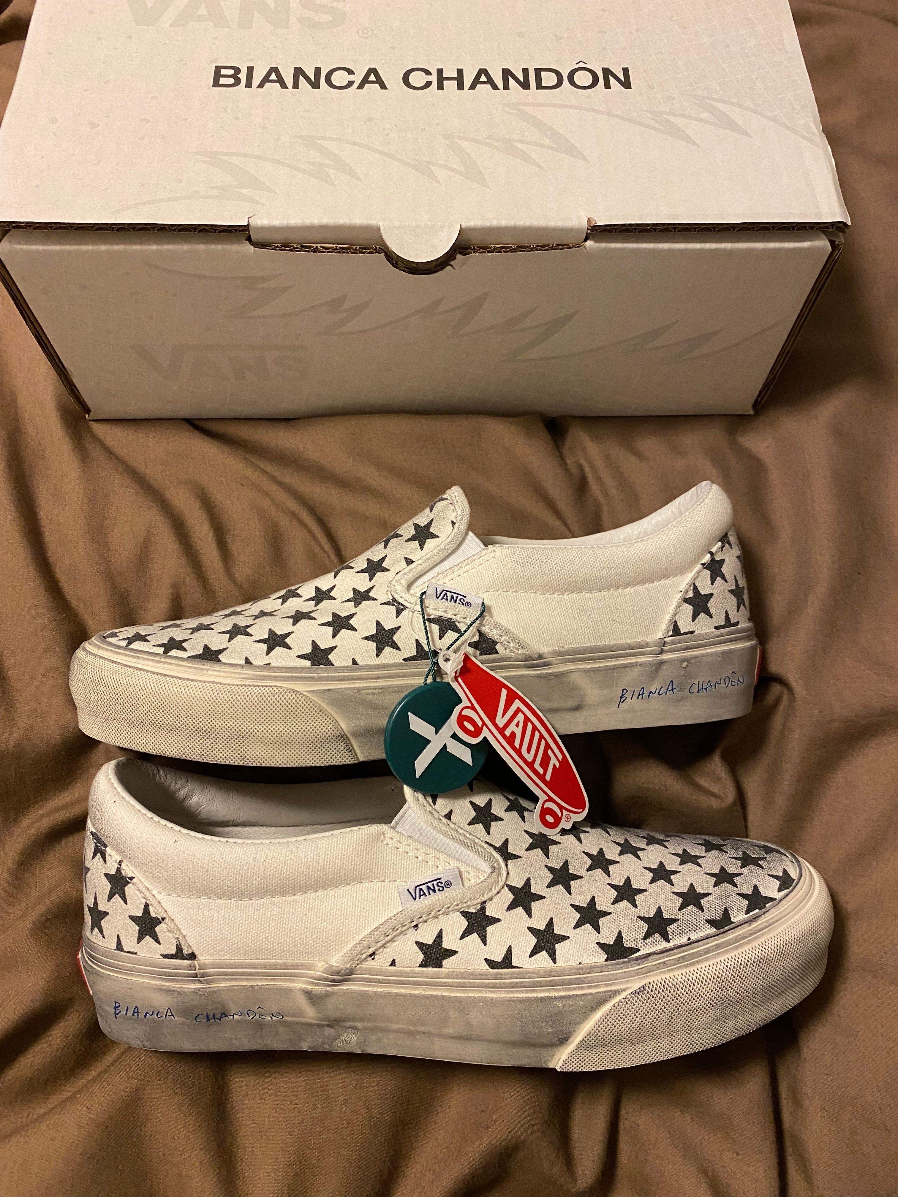 Bianca Chandon × Vault by Vans Classic Slip-On VLT LX "Black/White"