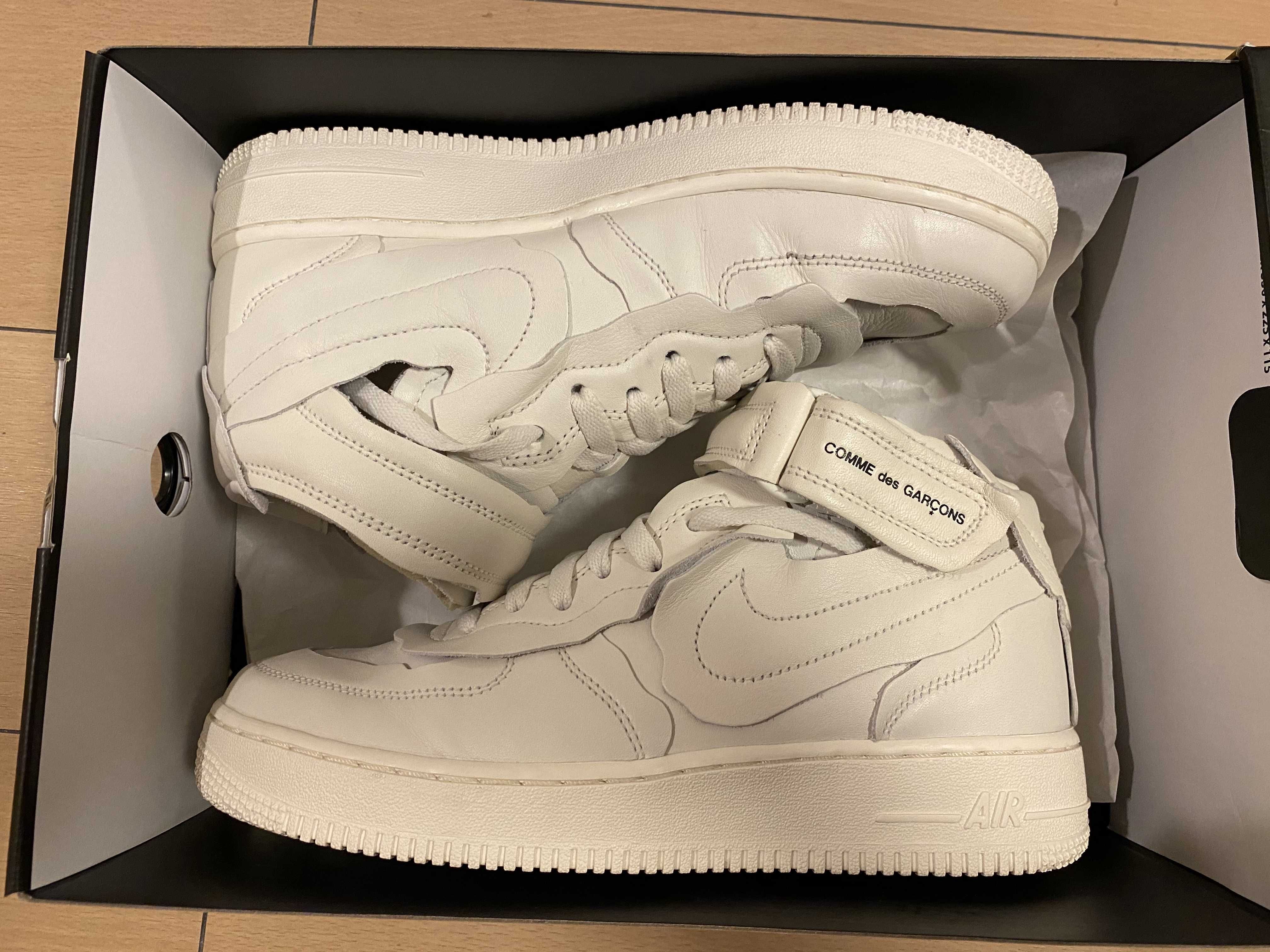 COMME des GARCONS × Nike Air Force 1 Mid "White" 
