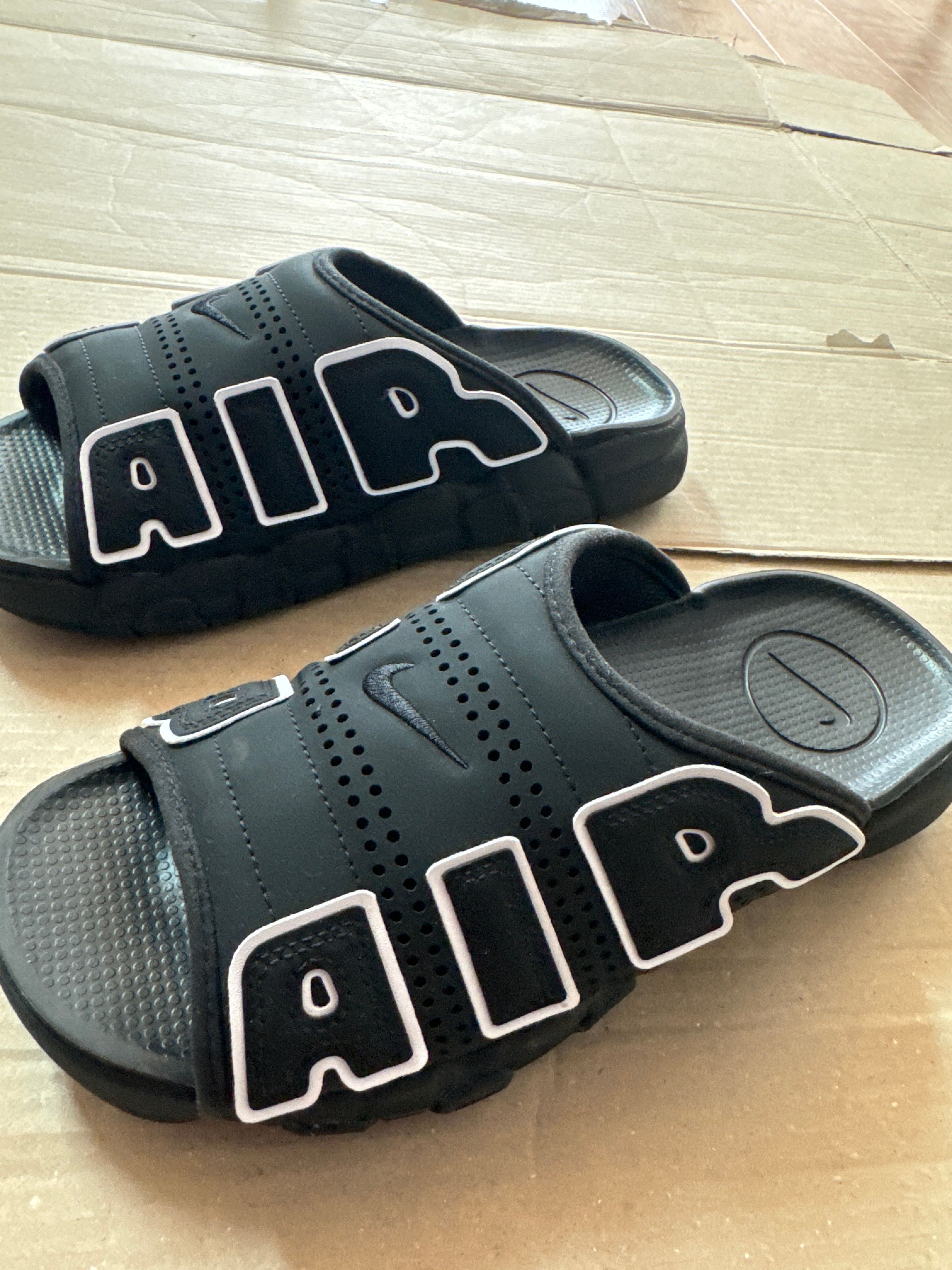 Nike Air More Uptempo Slide "Black" (DV2132-001/DV2137-001)