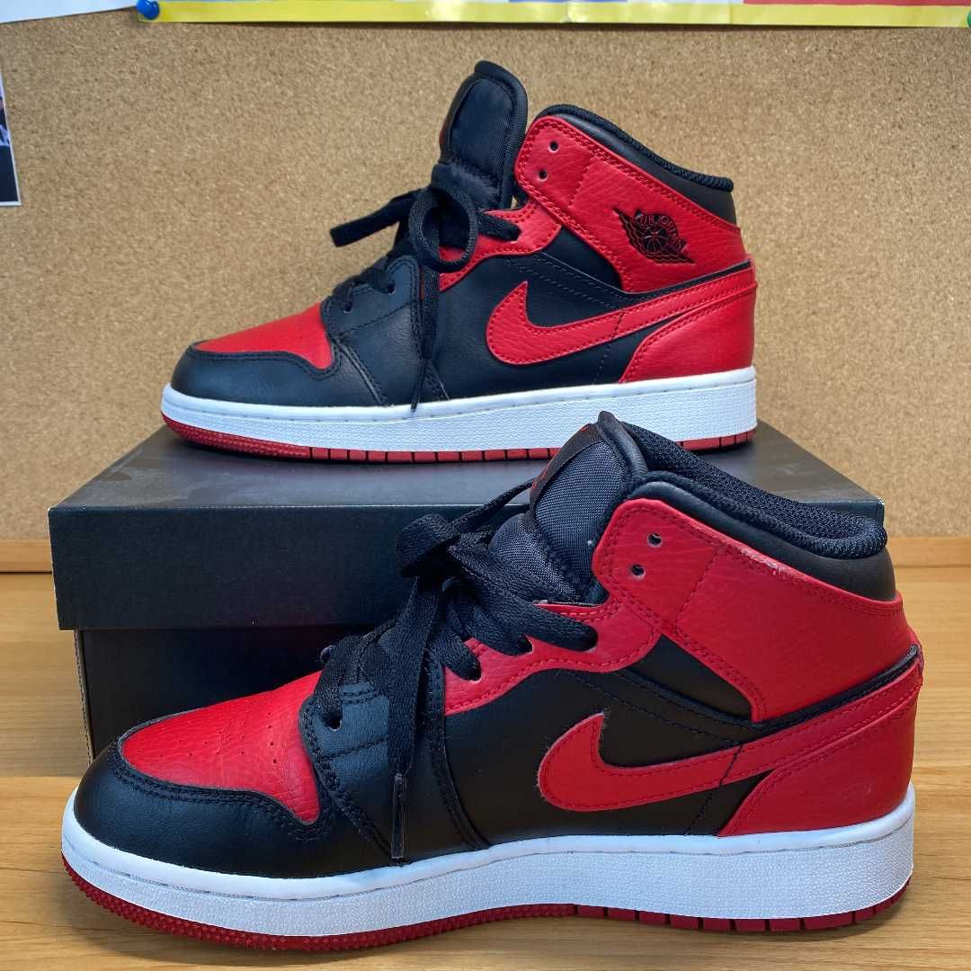 Nike GS Air Jordan 1 Mid "Bred"