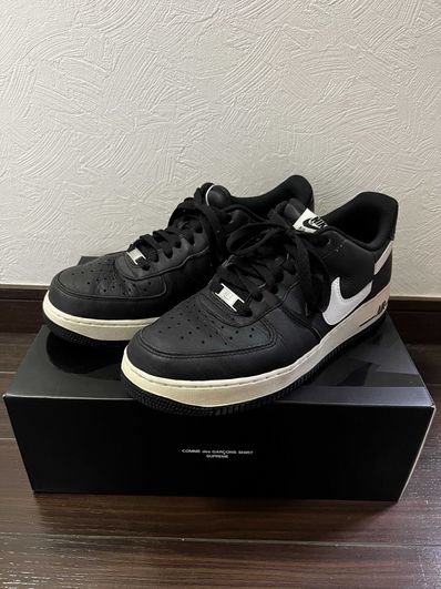 Supreme × COMME des GARCONS SHIRT × Nike Air Force 1 Low "Black/White" (2018)