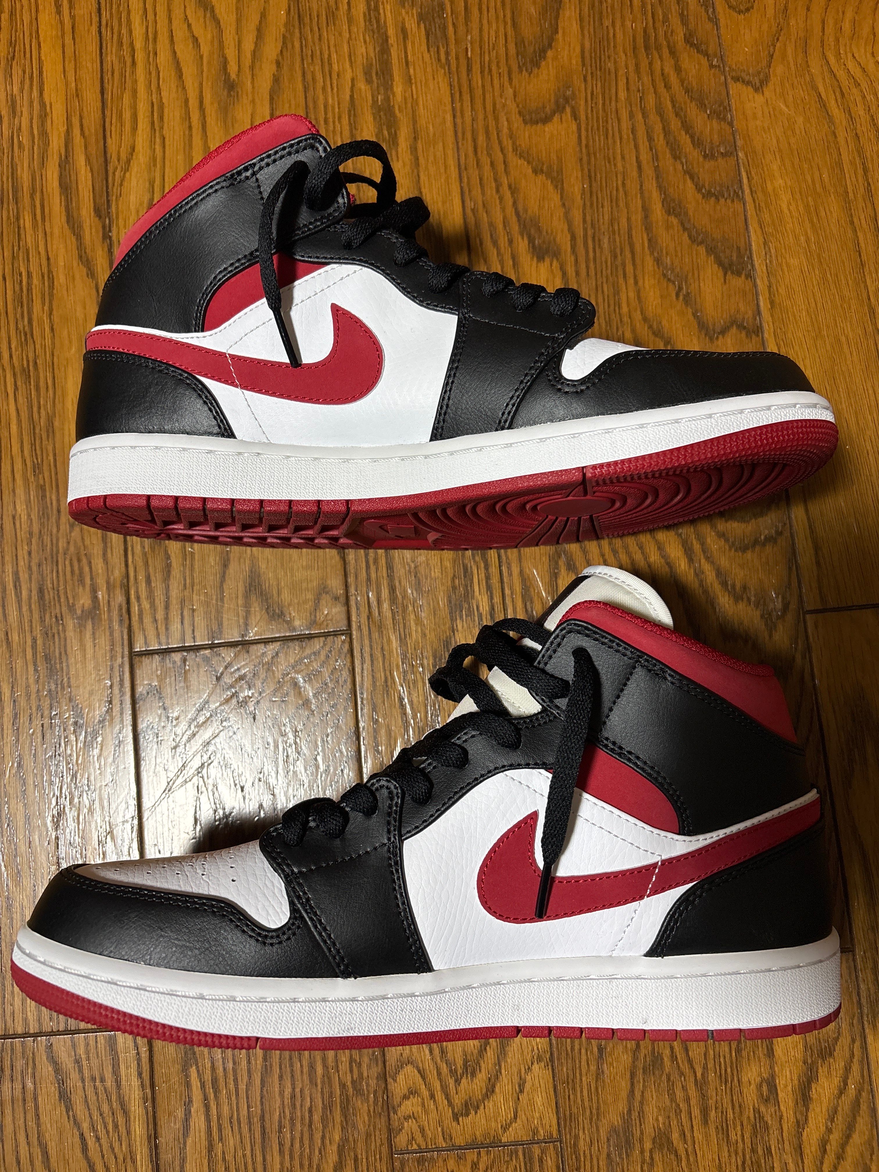 Nike Air Jordan 1 Mid "White/Gym Red Black"