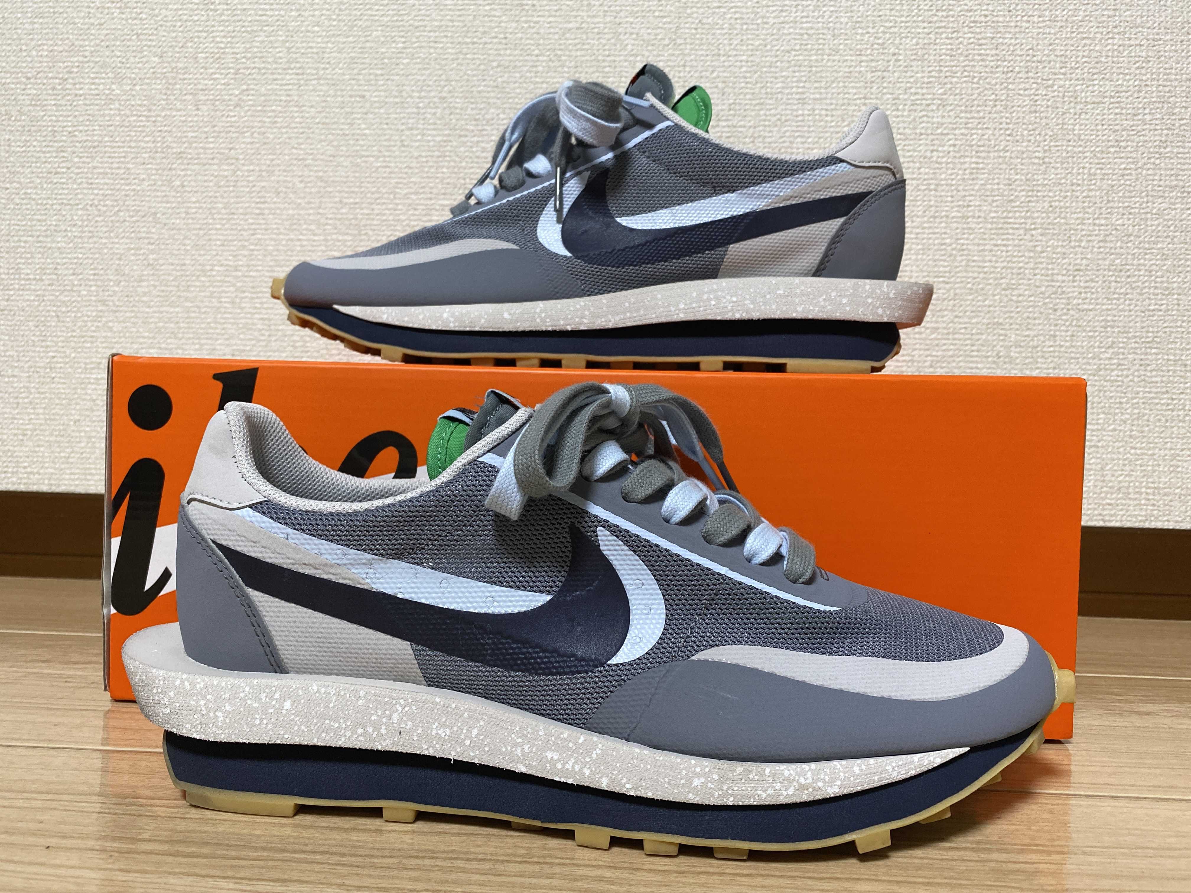 CLOT × Sacai × Nike LD Waffle "Grey Obsidian/Cool Grey"
