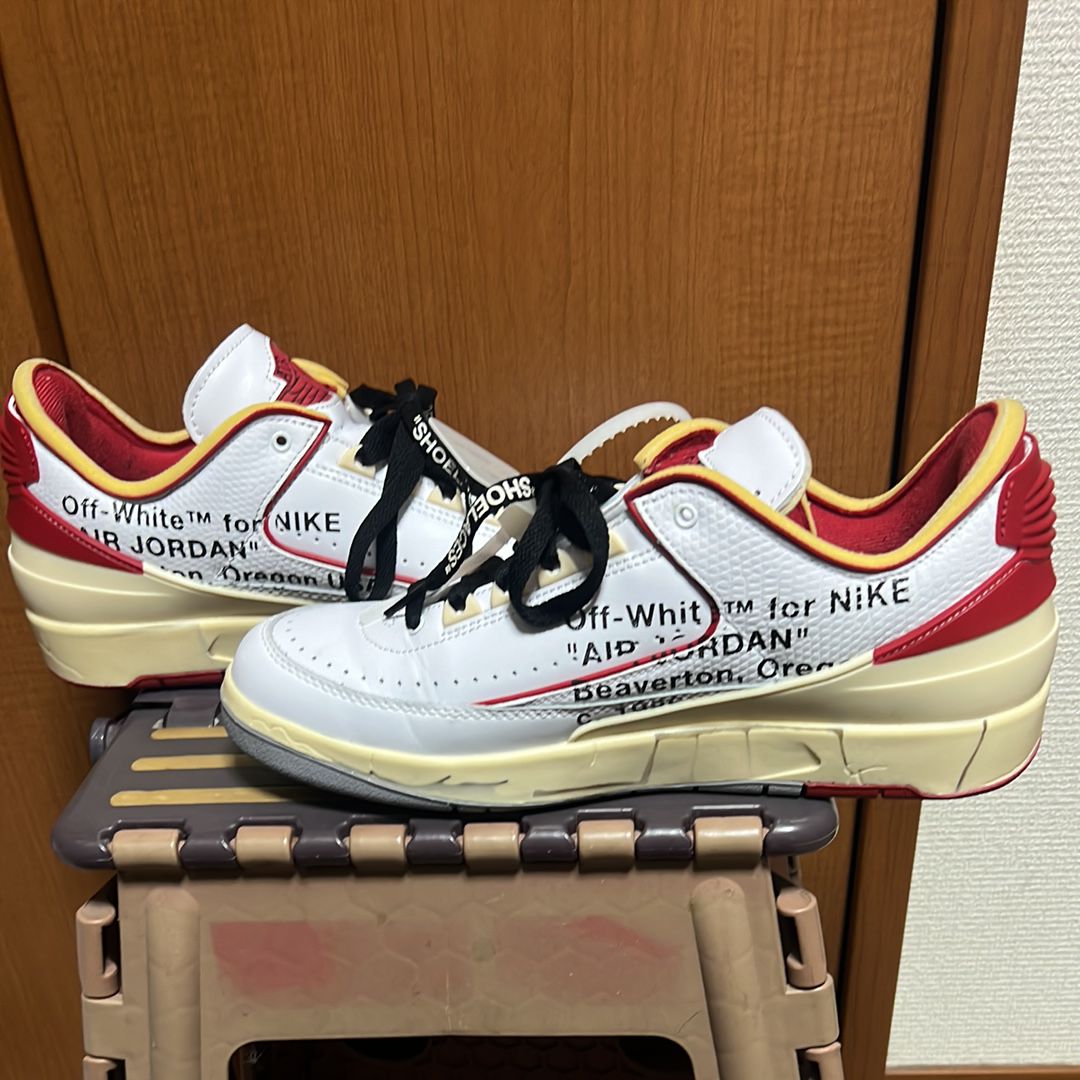 Off-White × Nike Air Jordan 2 Low "White and Varsity Red"